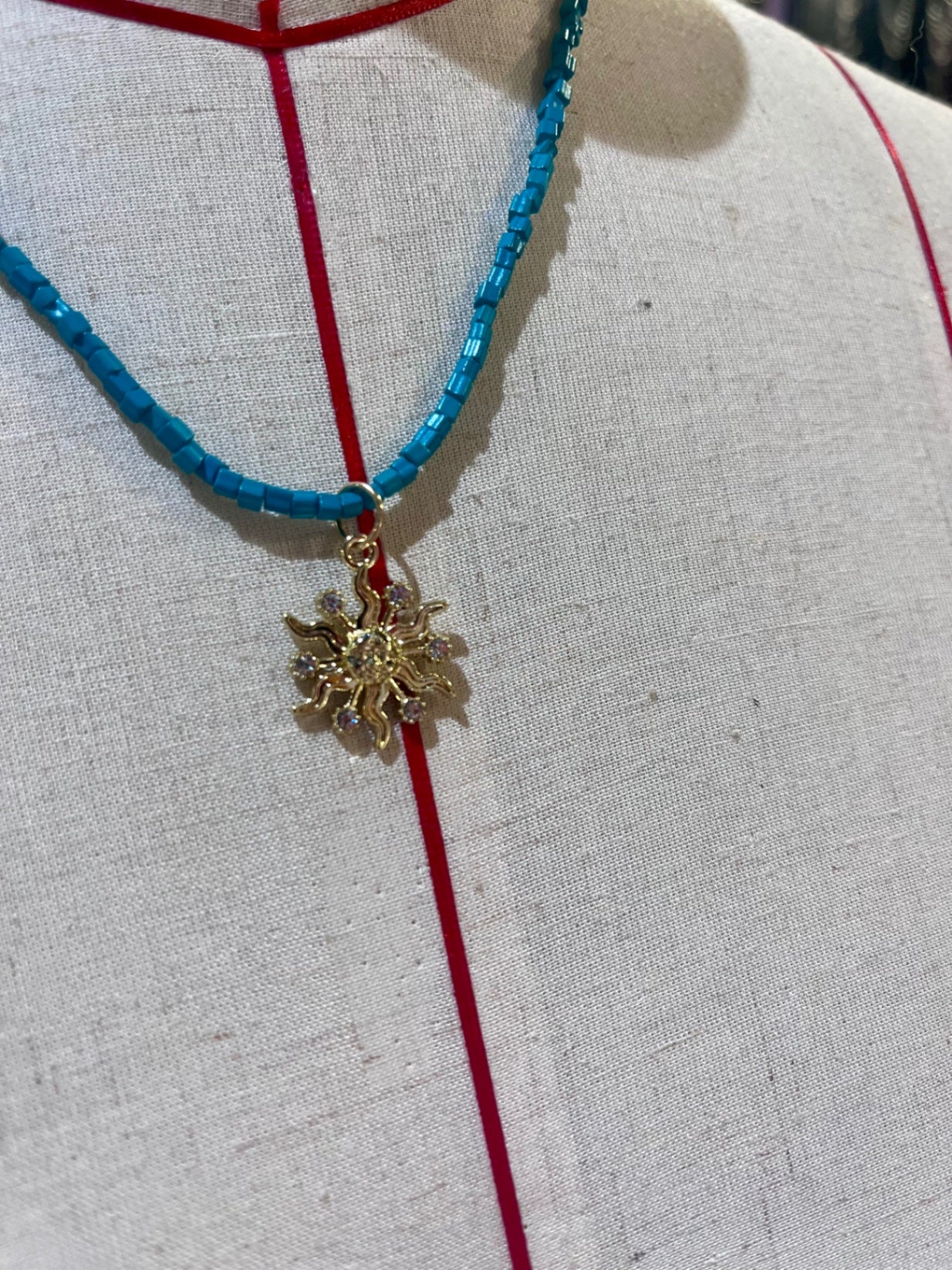 🌞 Solar Siren Beaded Necklace 🔹