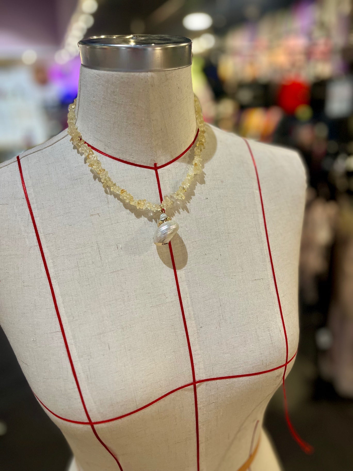 🌞 Sunspell Citrine Shell Necklace 🌊
