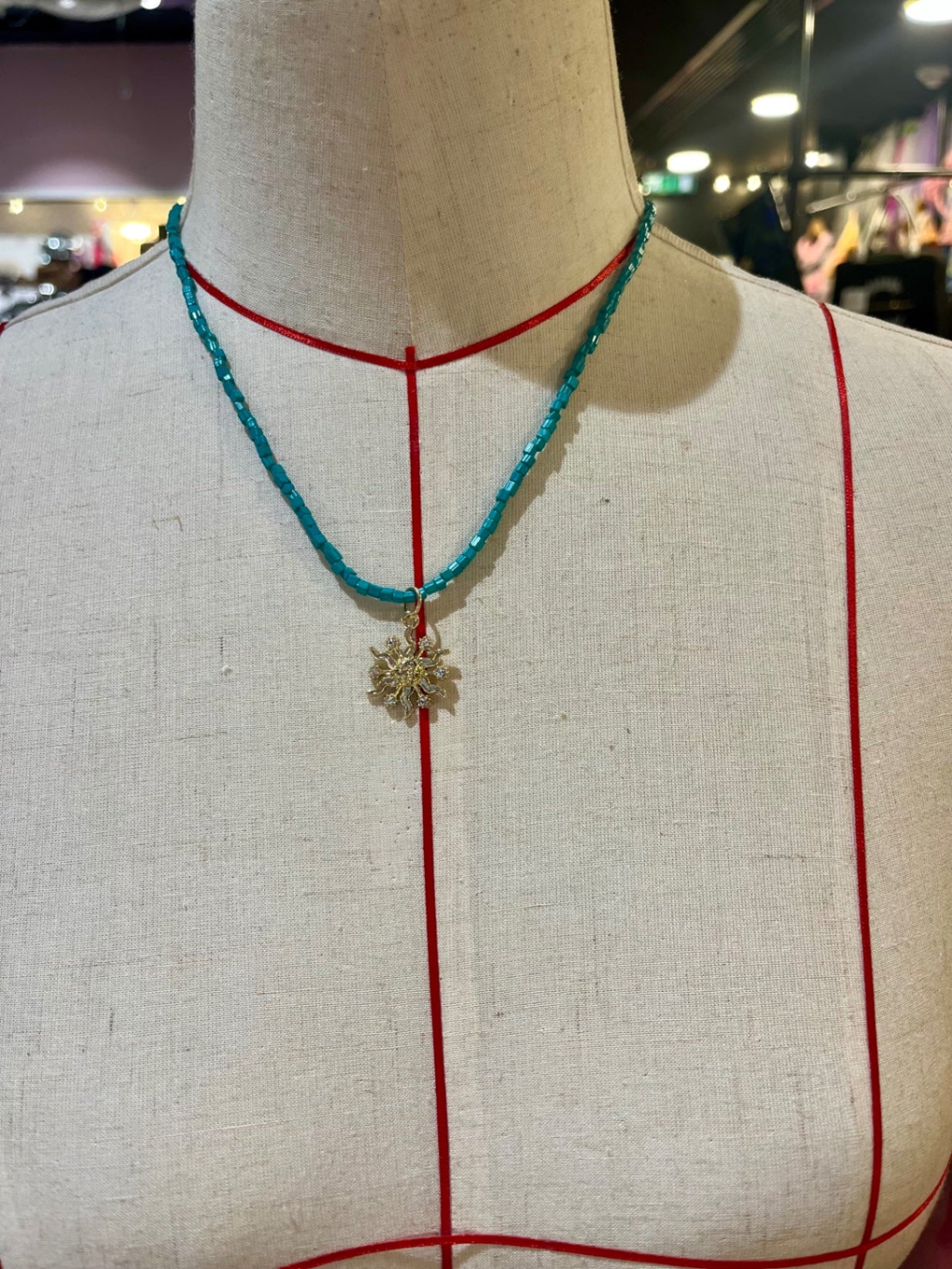 🌞 Solar Siren Beaded Necklace 🔹