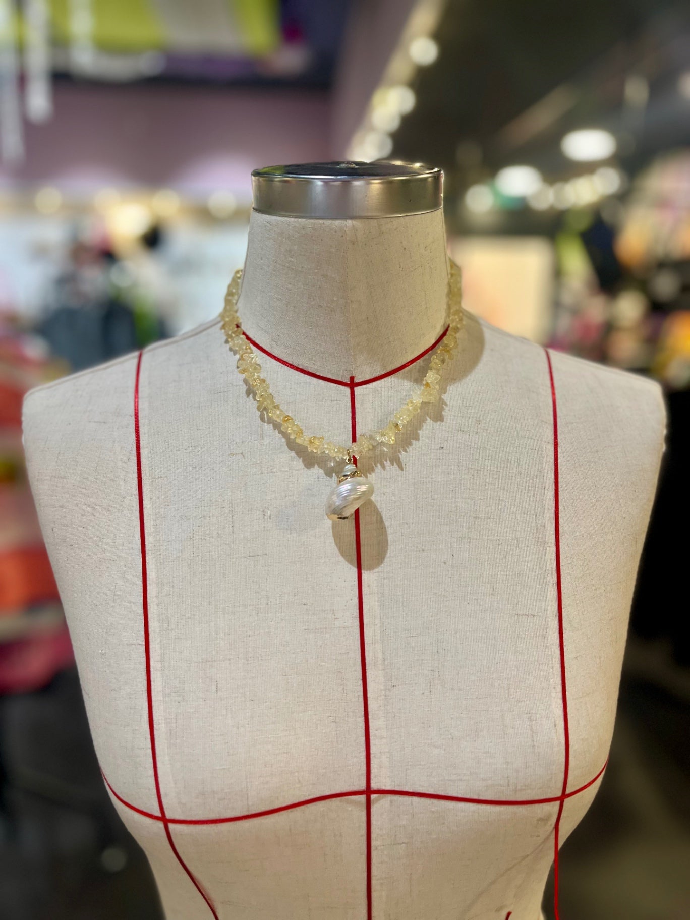 🌞 Sunspell Citrine Shell Necklace 🌊