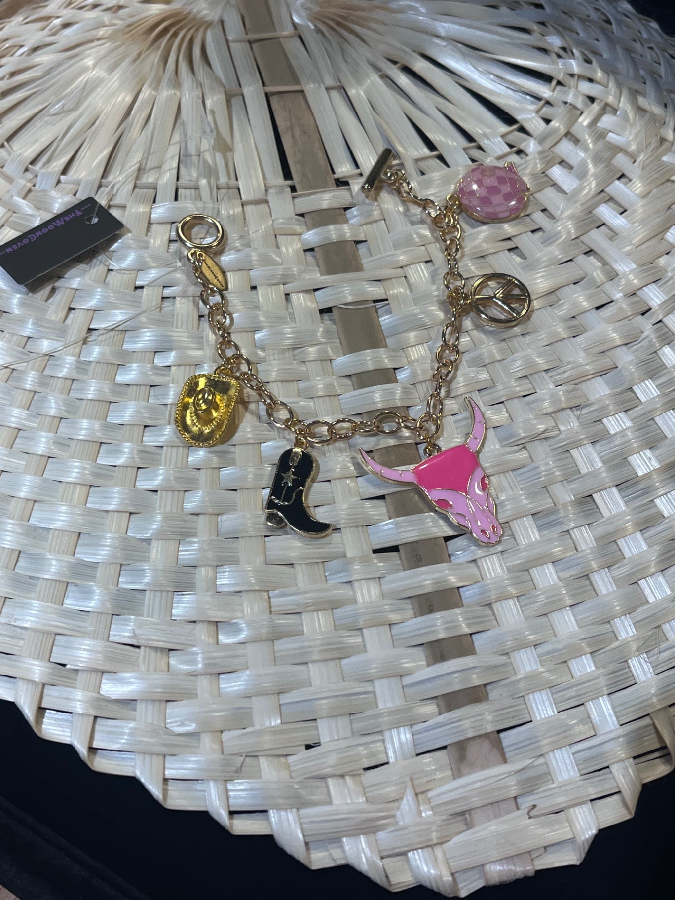 Wild Spirit Western Charm Bracelet – Gold T-Bar