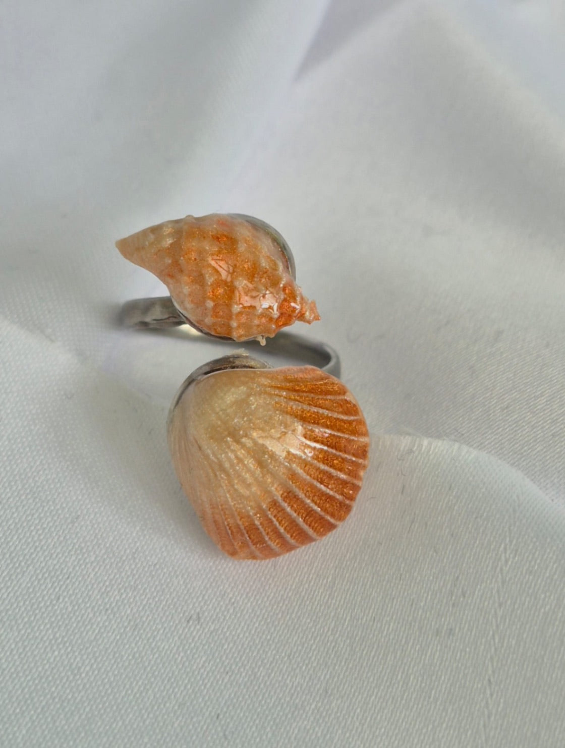 2 Prong Seashell Ring