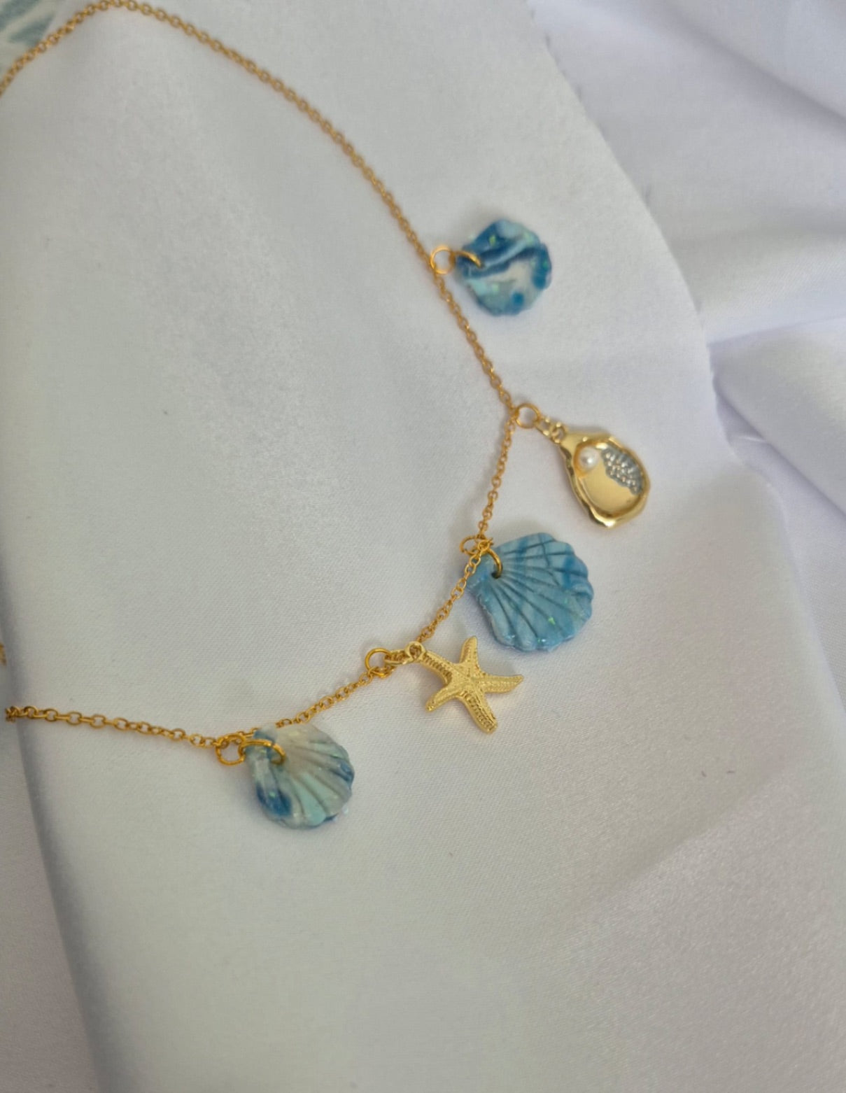 Blue 5-Charm Necklace