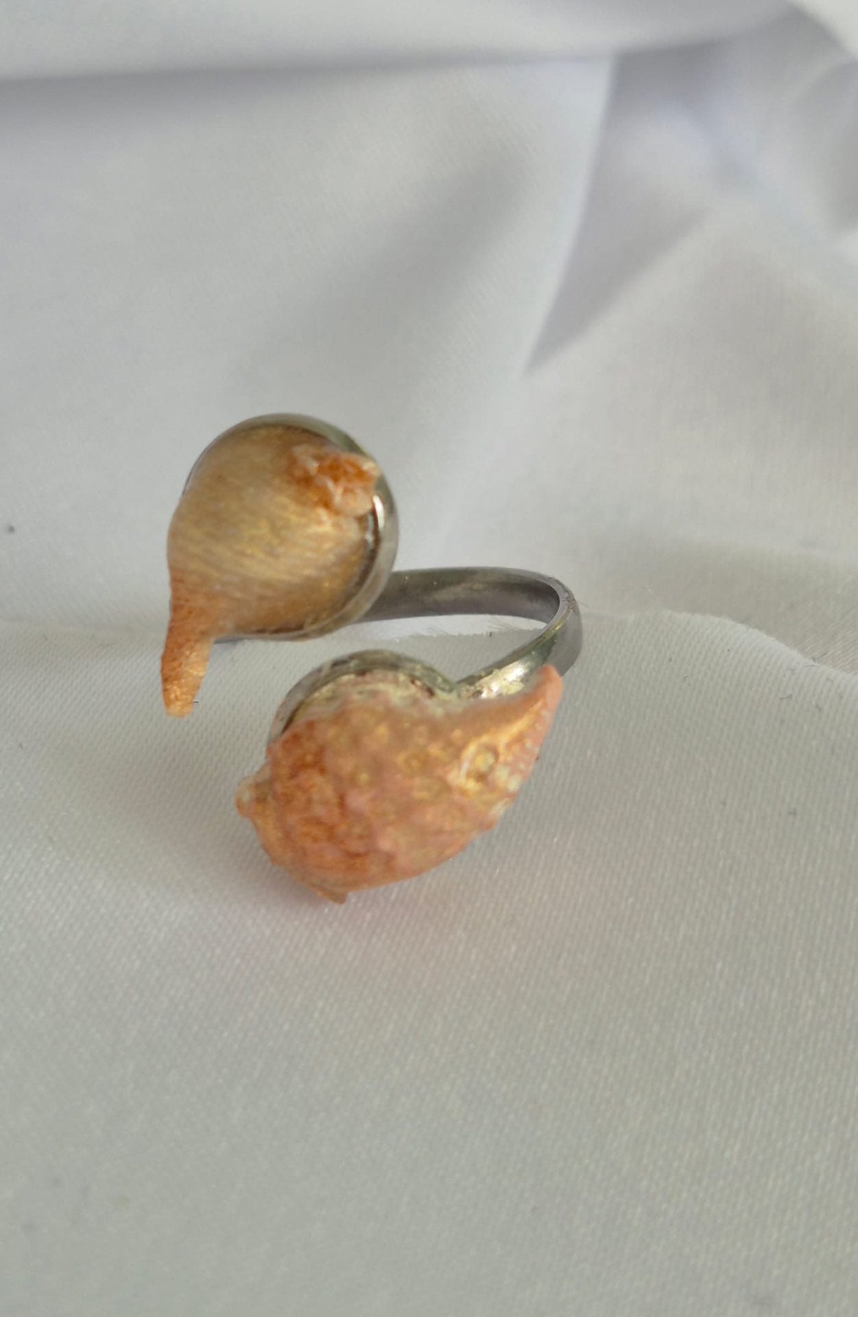 2 prong Seashell Ring