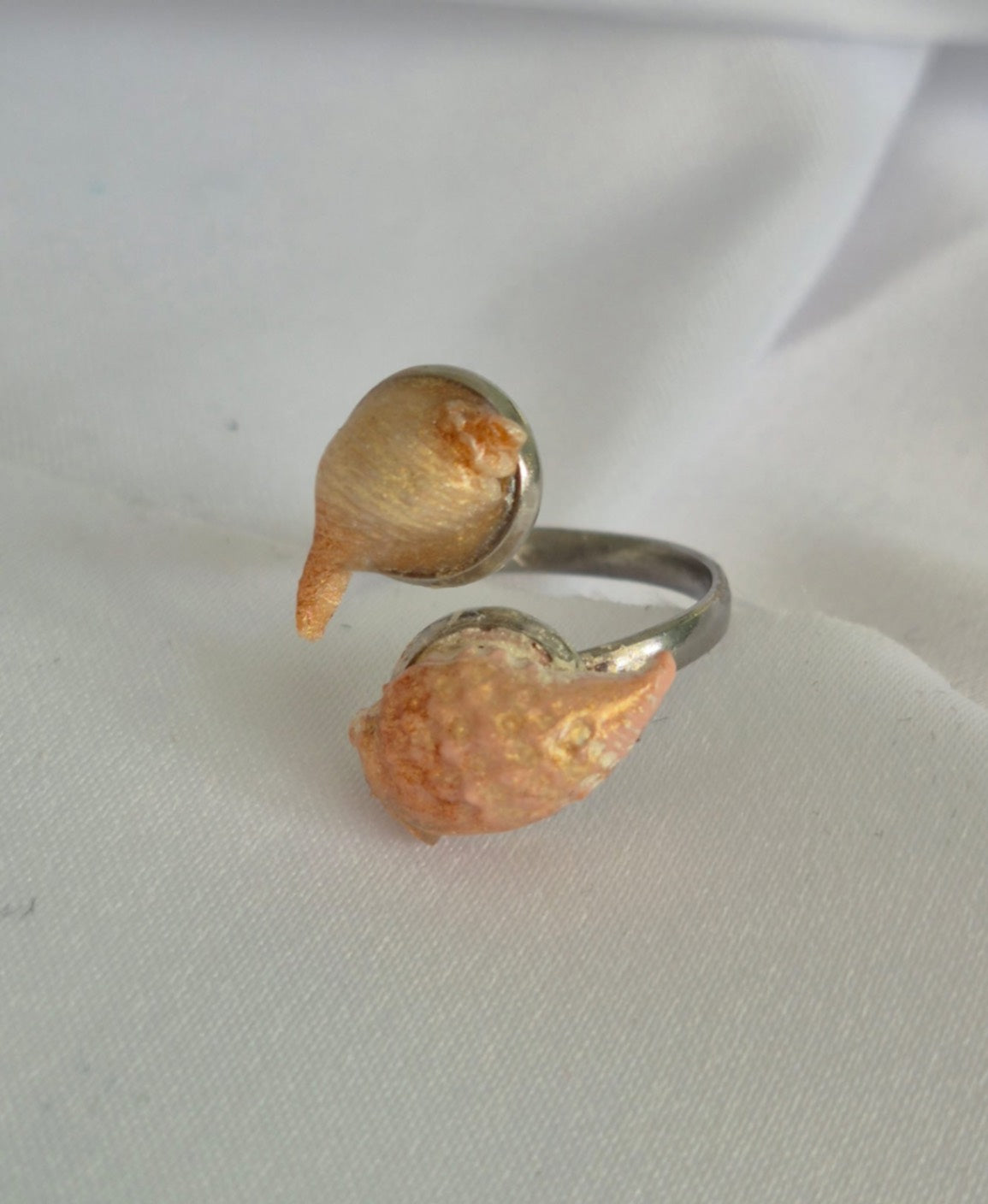 2 prong Seashell Ring