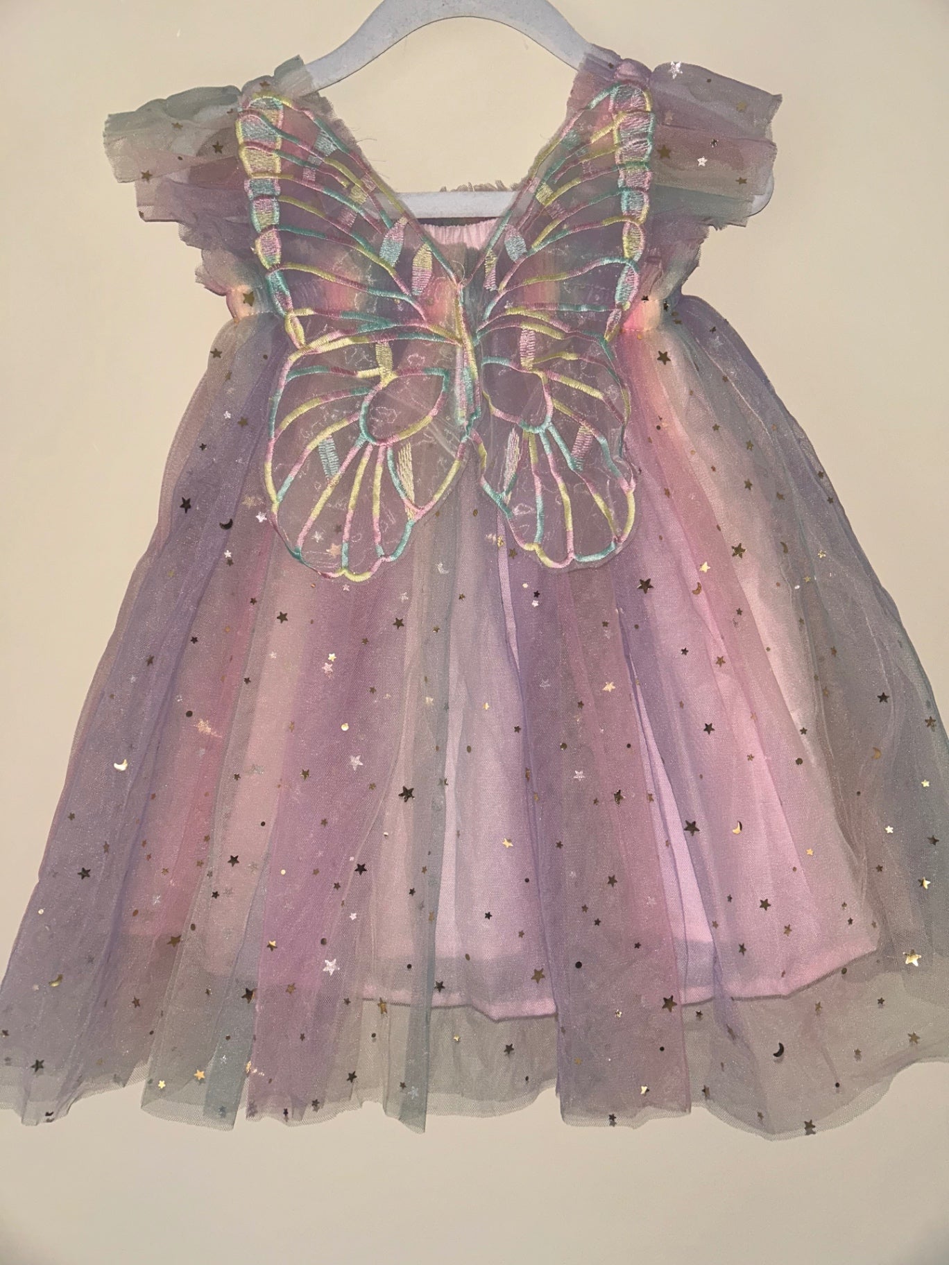 Age 3 years Multicoloured Pink and Purple Winged Dress