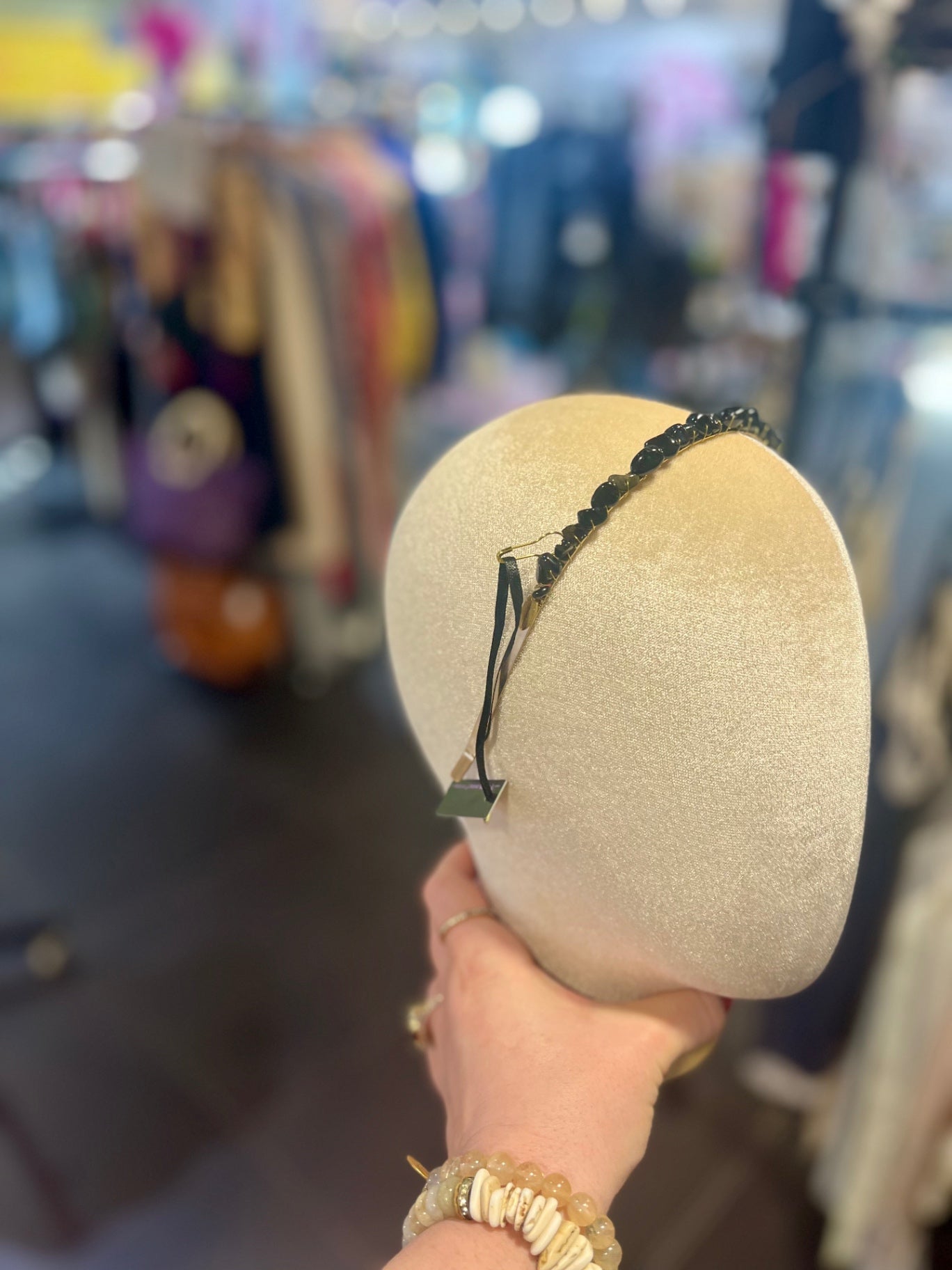 Obsidian Shield Headband – Crystal Protection Crown
