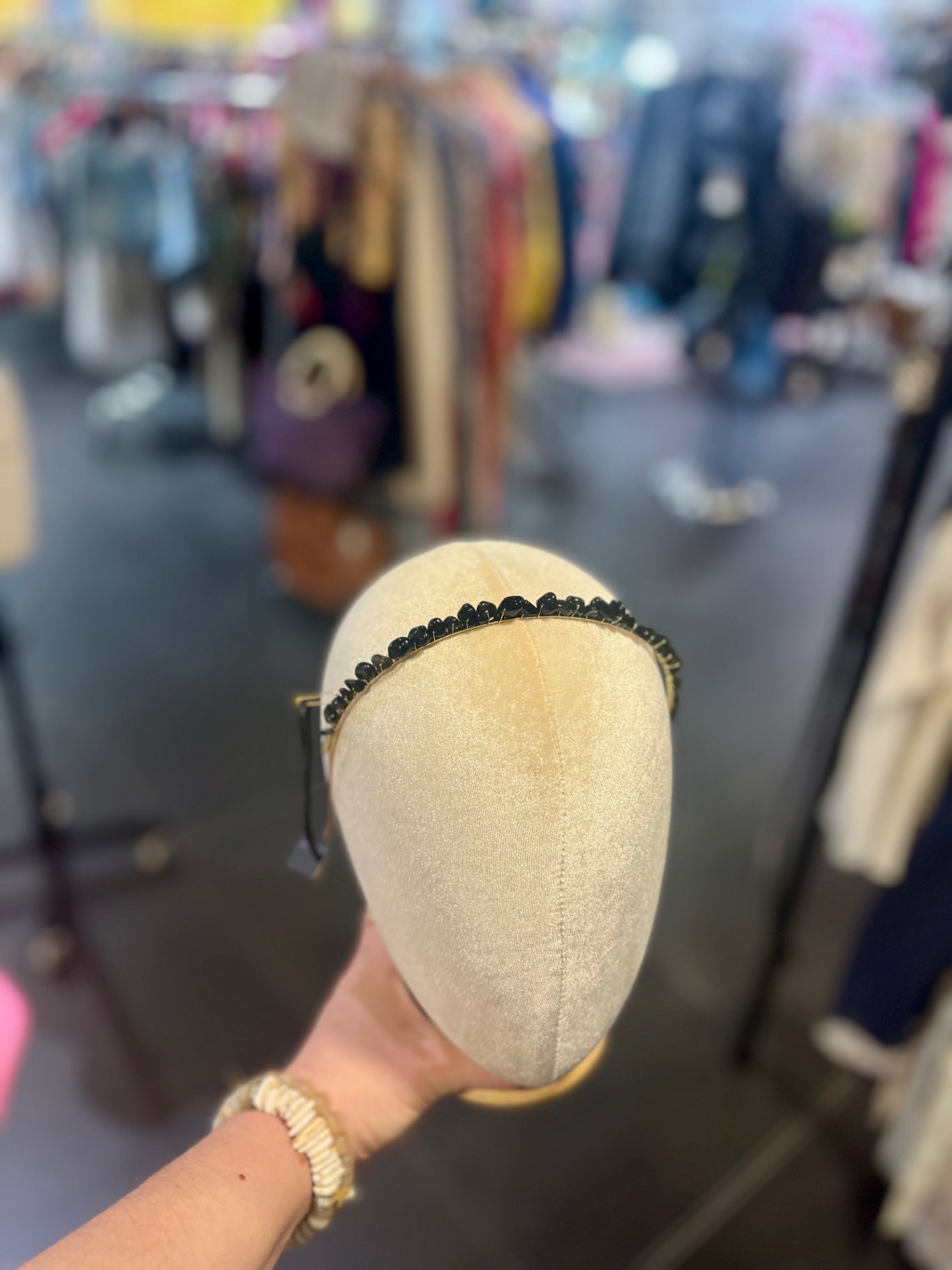 Obsidian Shield Headband – Crystal Protection Crown