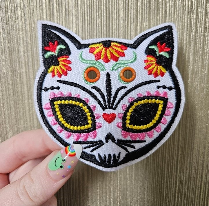 Sugar Skull Cat Lace Accessory