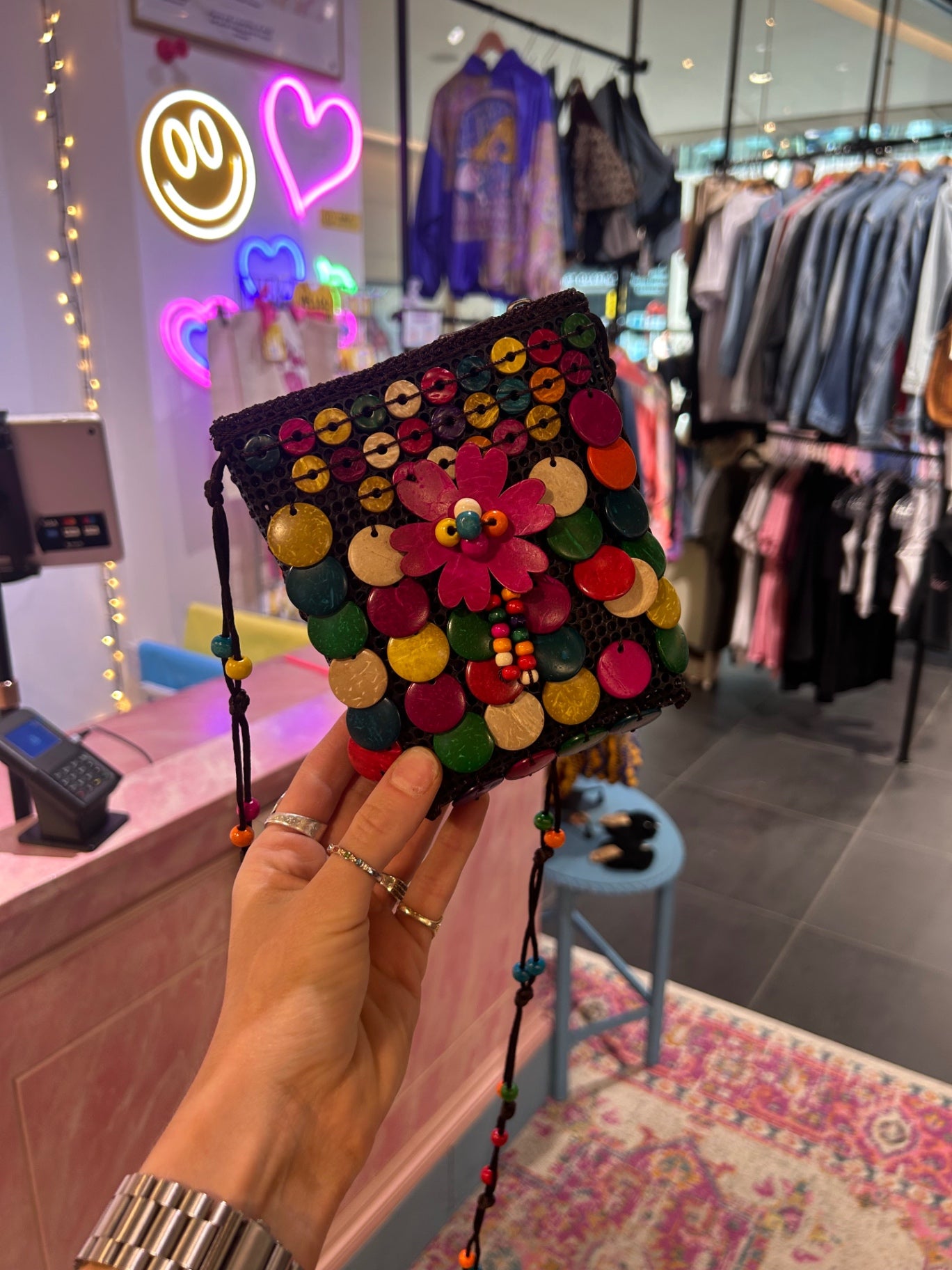 Beaded Flower Bag