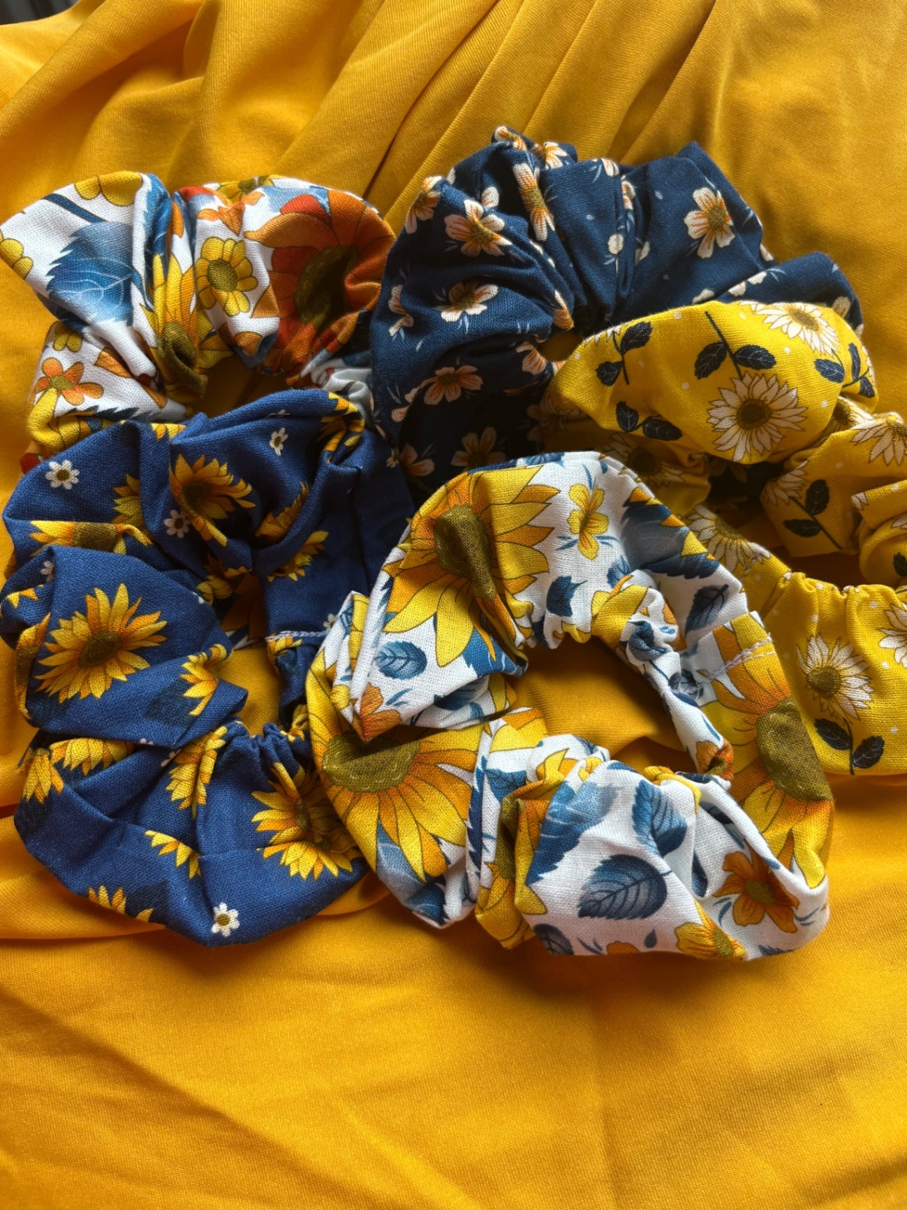 Scrunchie Set - Golden Sunflower