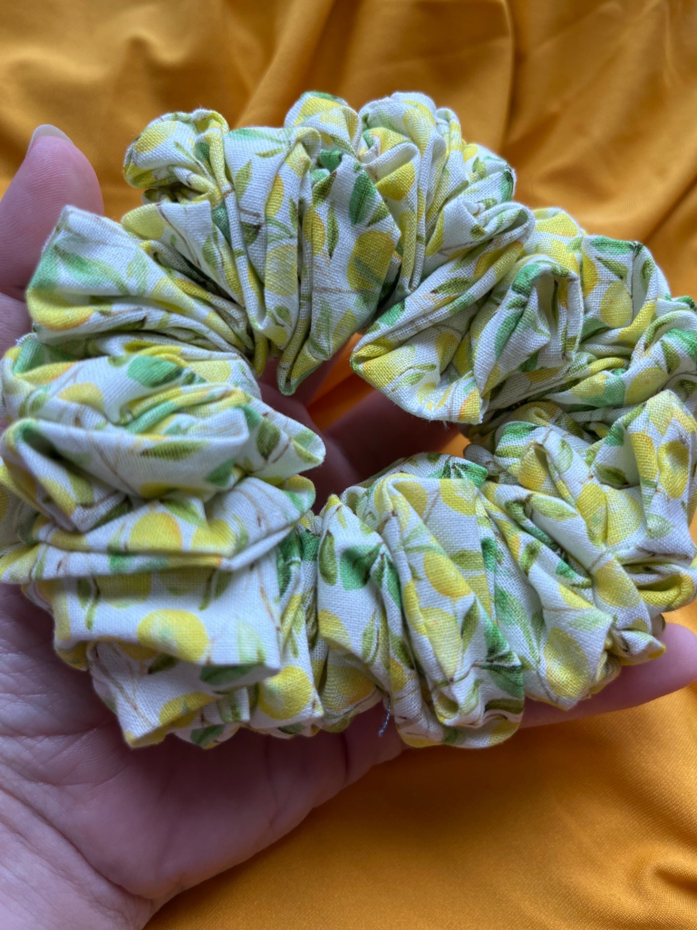Giant XXL Oversized Scrunchie - Zesty Lemon