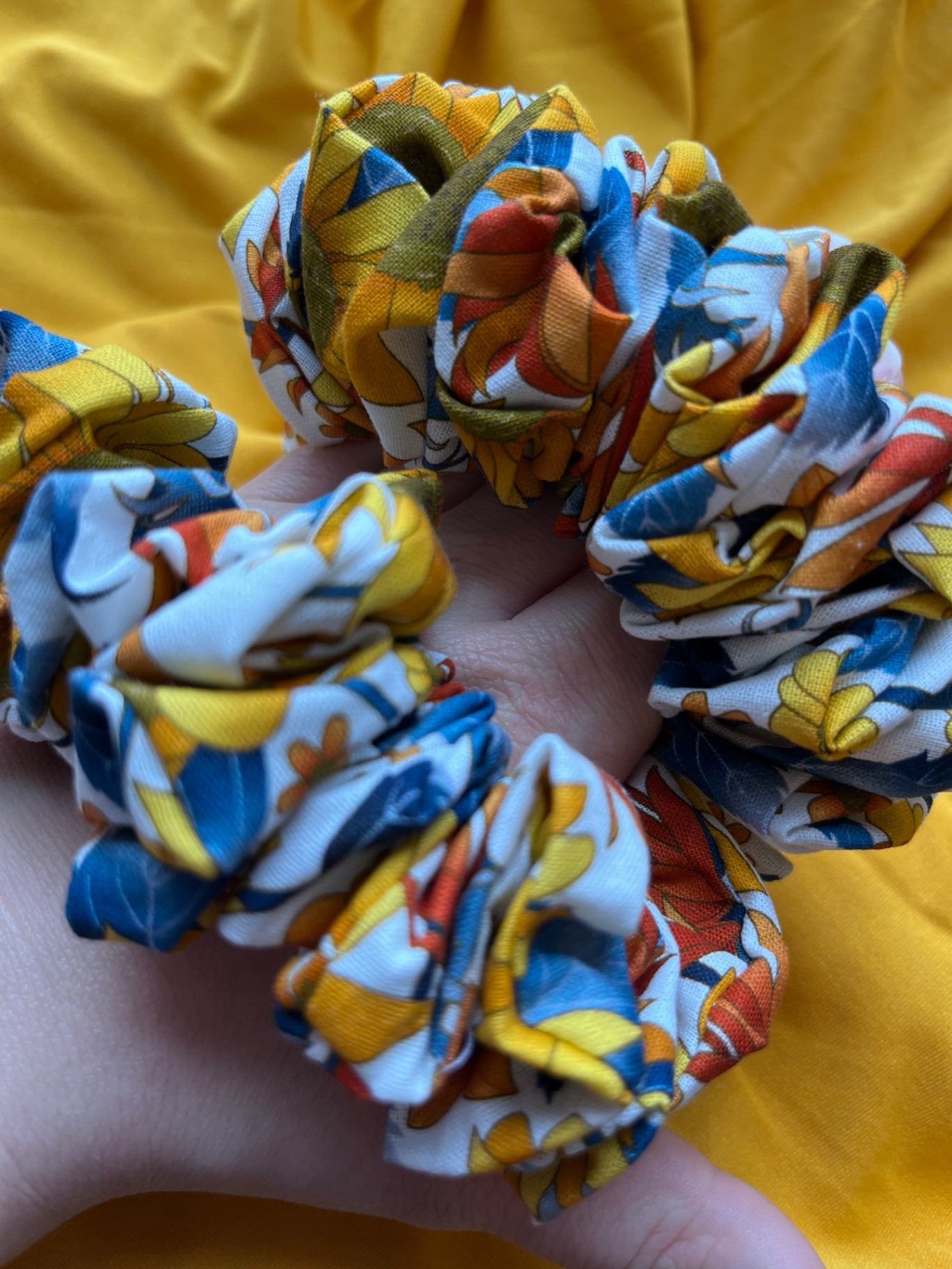 Giant XXL Oversized Scrunchie - Golden Sunflower