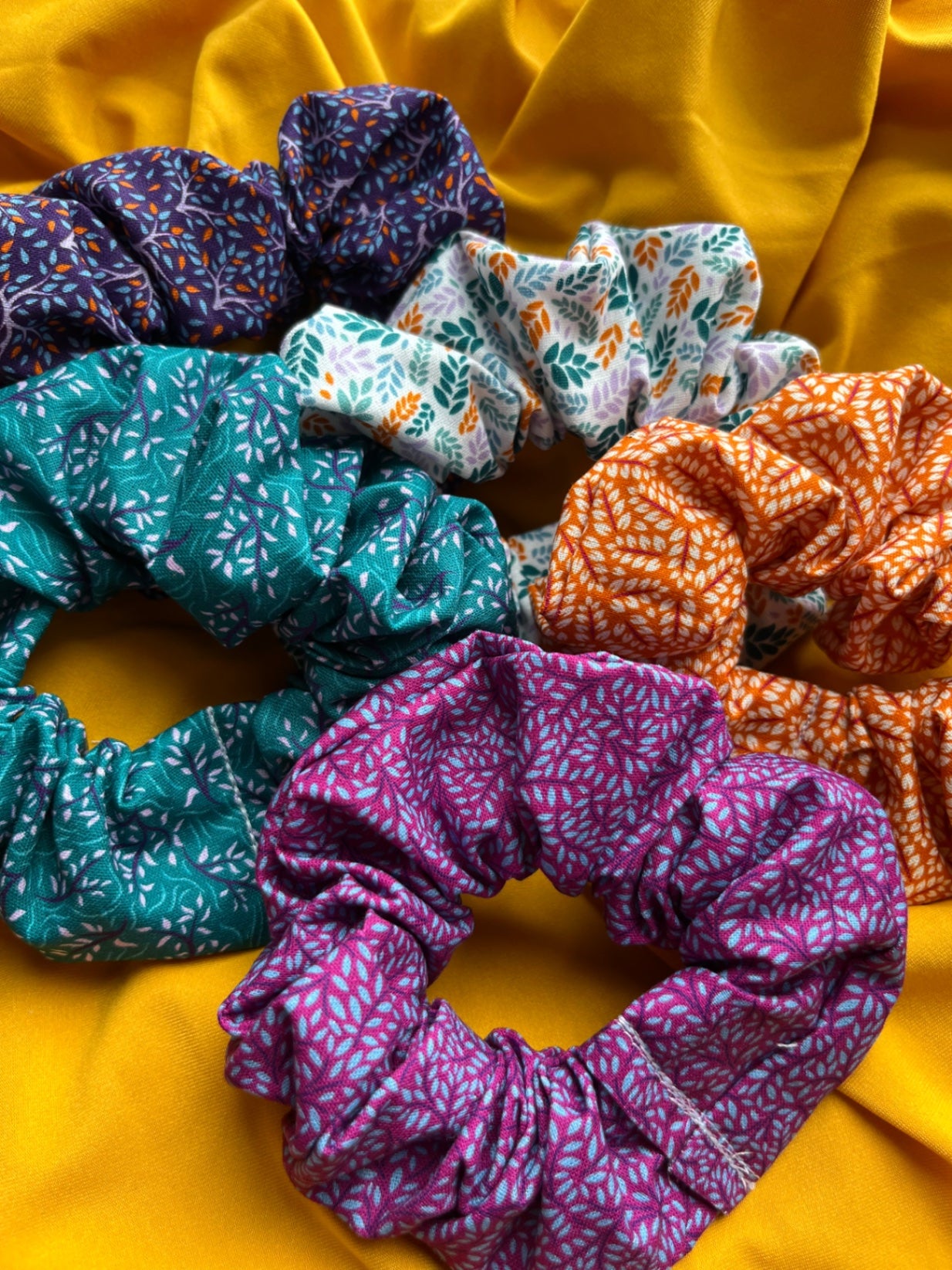 Scrunchie Set - Opulent Leaves