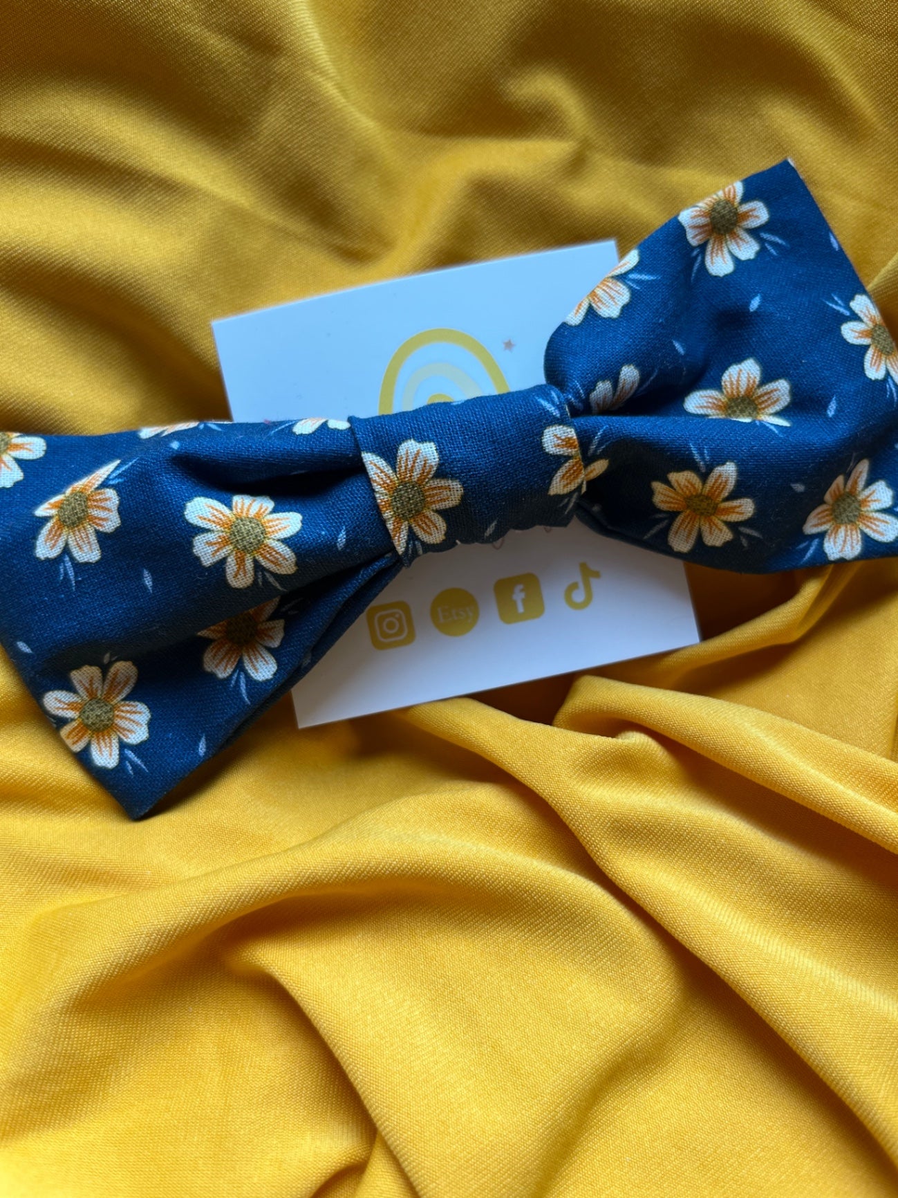 Hair Bow Clip - Golden Sunflower