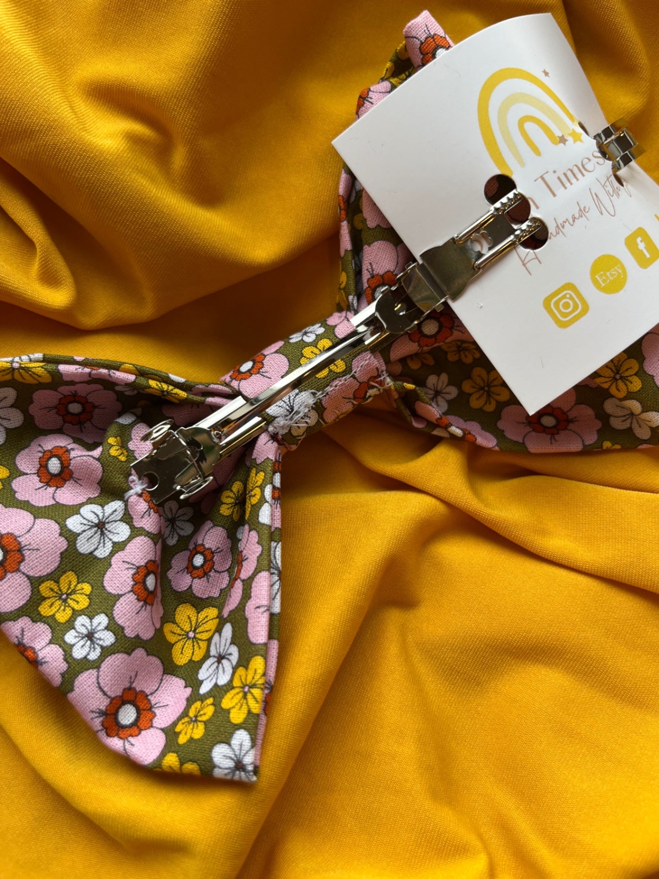 Hair Bow - Vintage Flowers