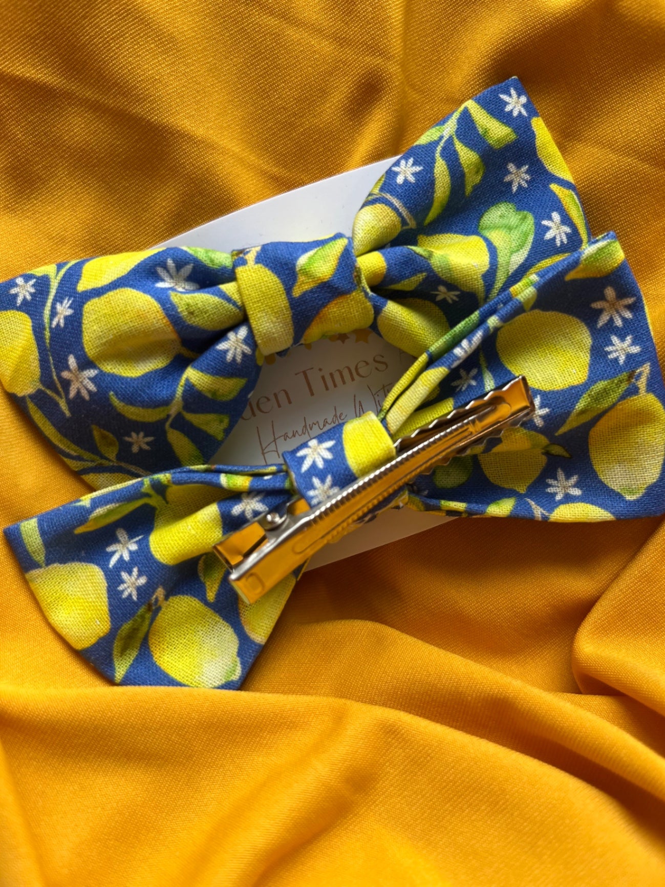 Hair Bow Clips - Zesty Lemon