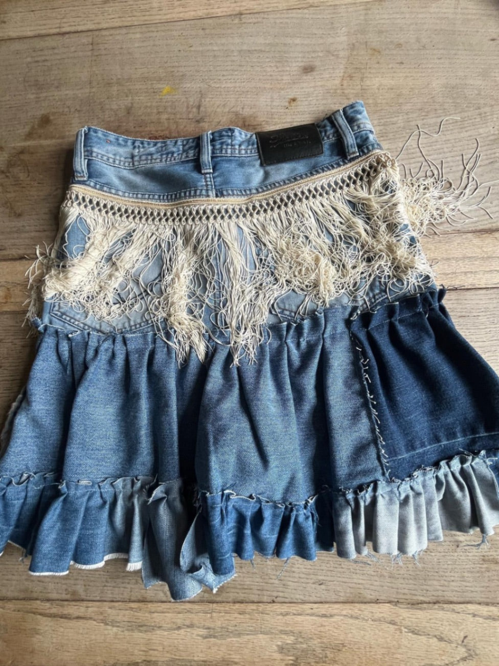 Denim Tassle Drop Wasit Skirt
