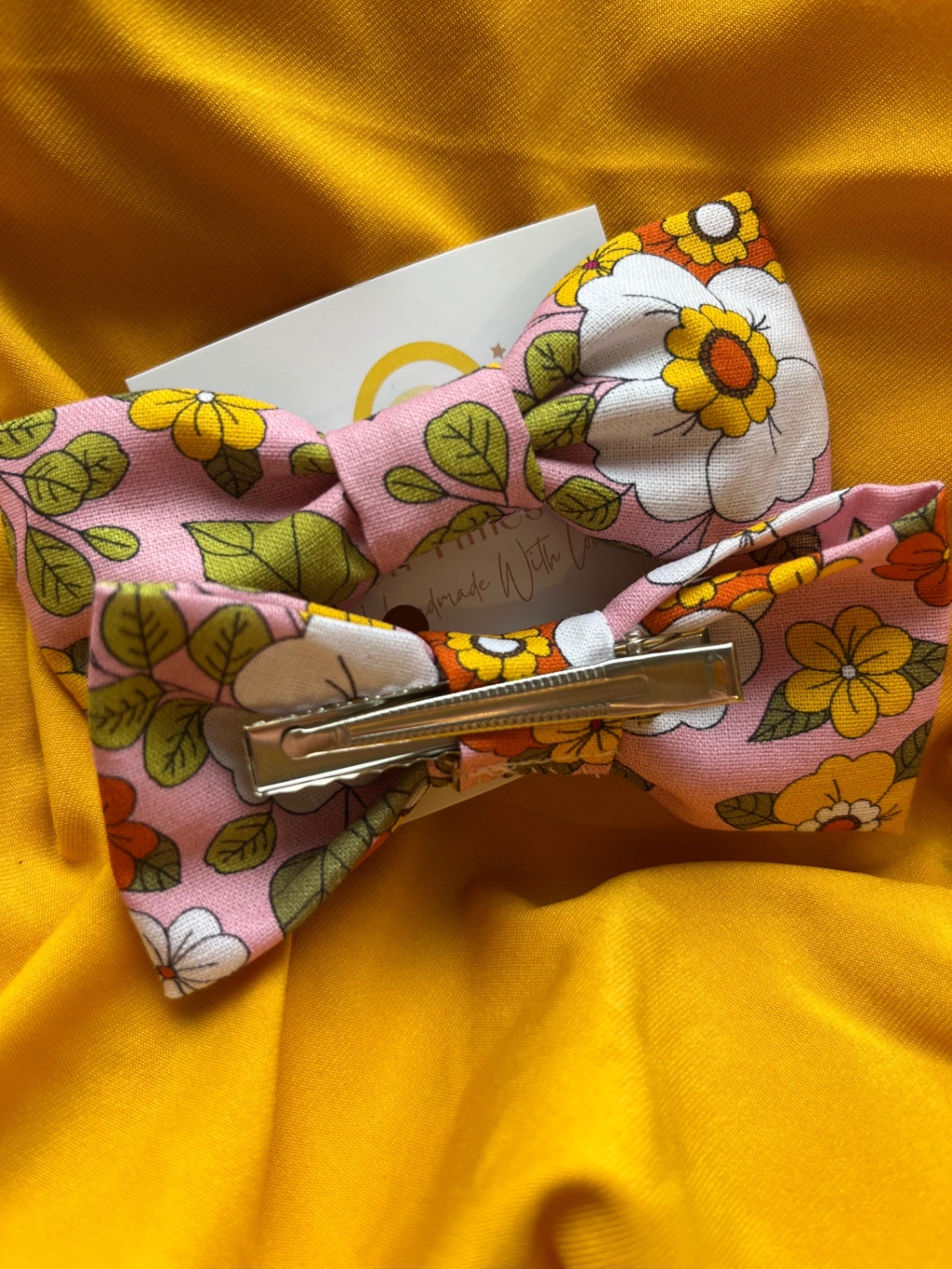 Hair Bow Clips - Vintage Flowers