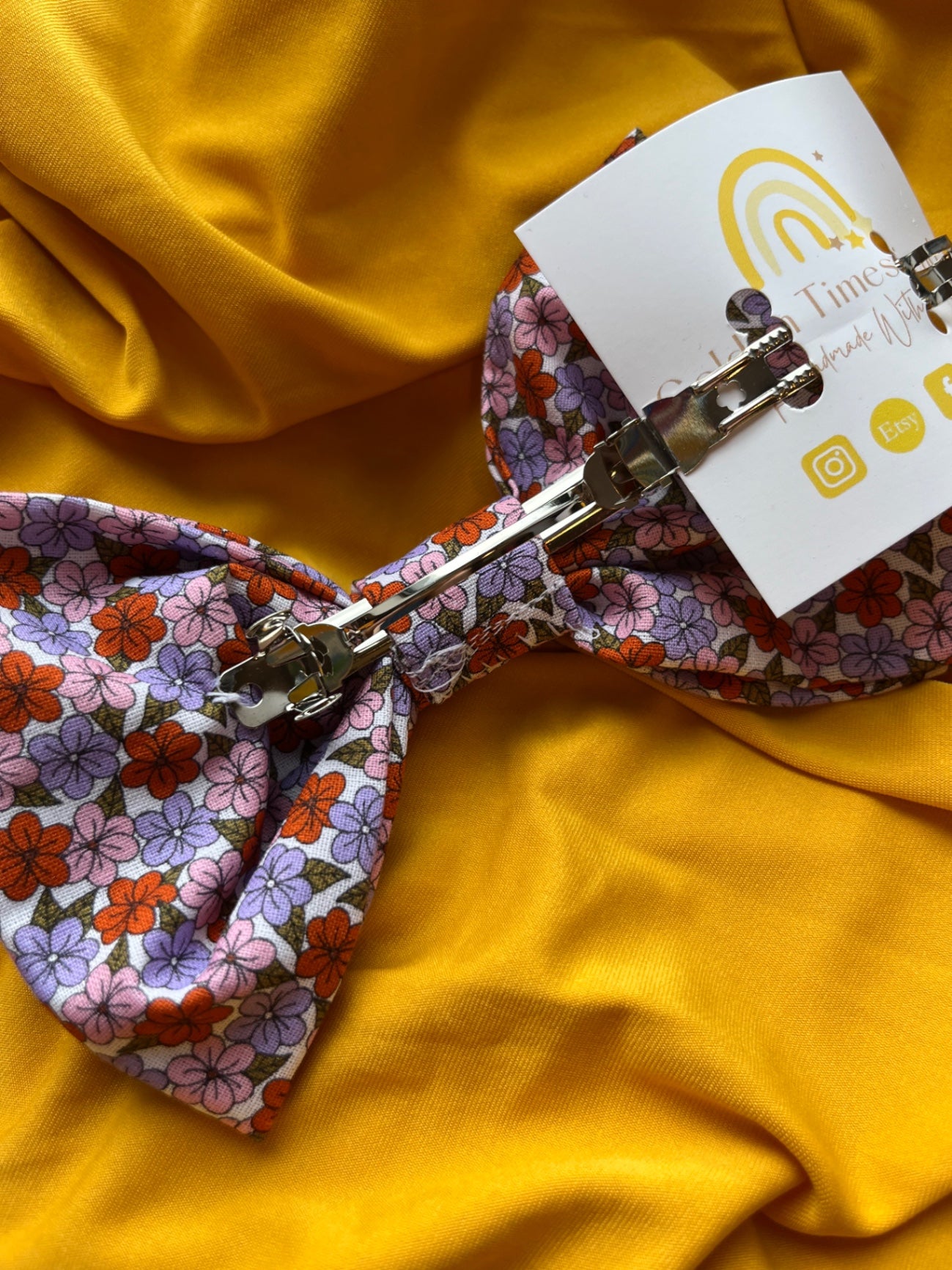 Hair Bow - Vintage Flowers