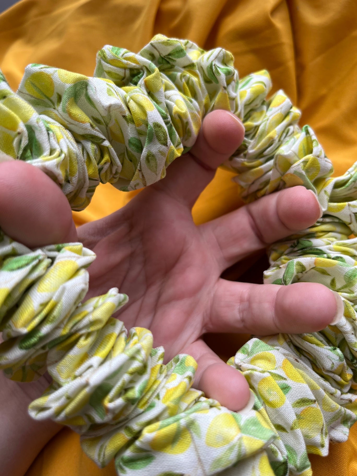 Giant XXL Oversized Scrunchie - Zesty Lemon