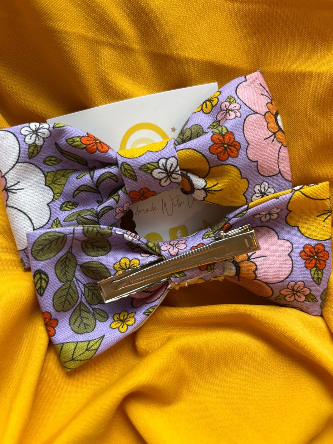 Hair Bow Clips - Vintage Flowers