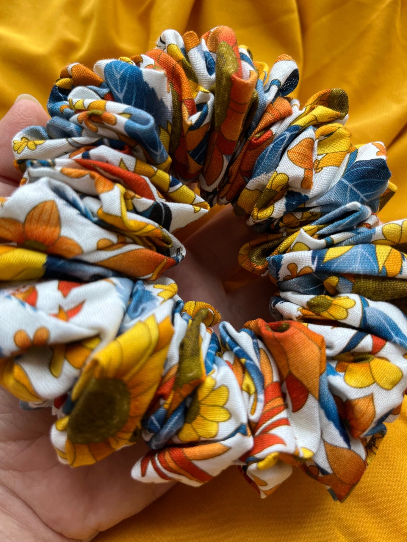 Giant XXL Oversized Scrunchie - Golden Sunflower