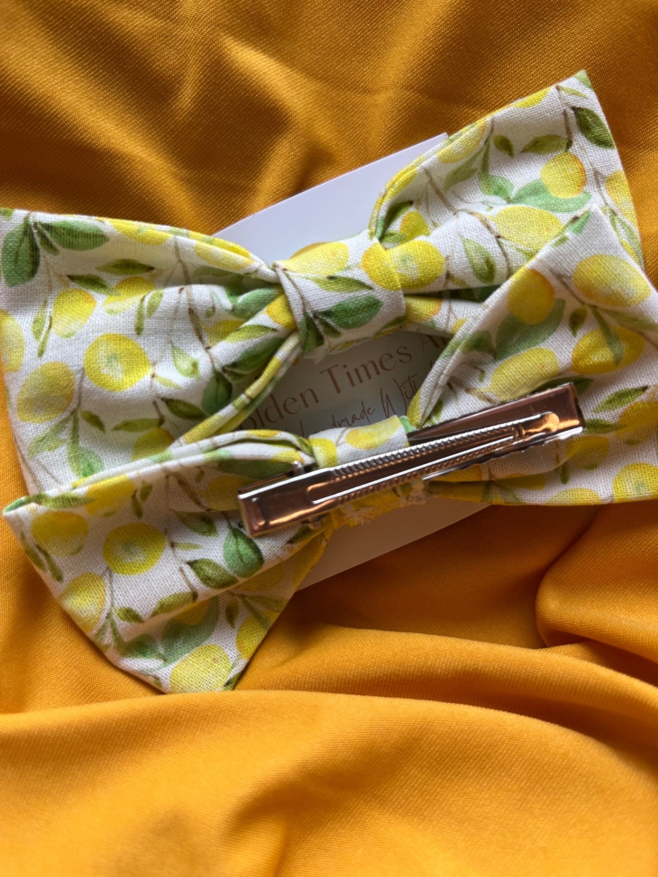 Hair Bow Clips - Zesty Lemon