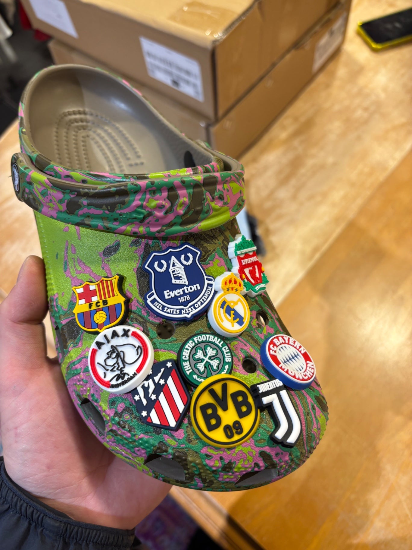 Football croc charms
