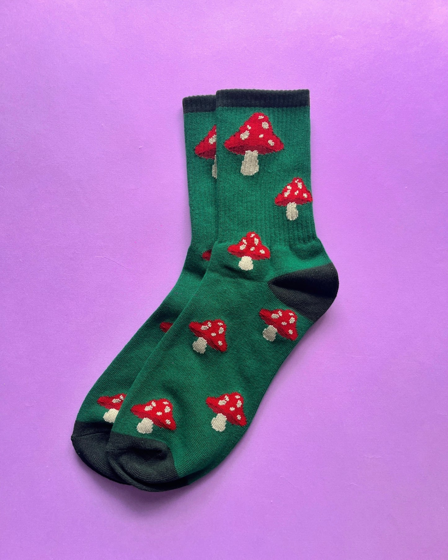 Green Mushroom Socks