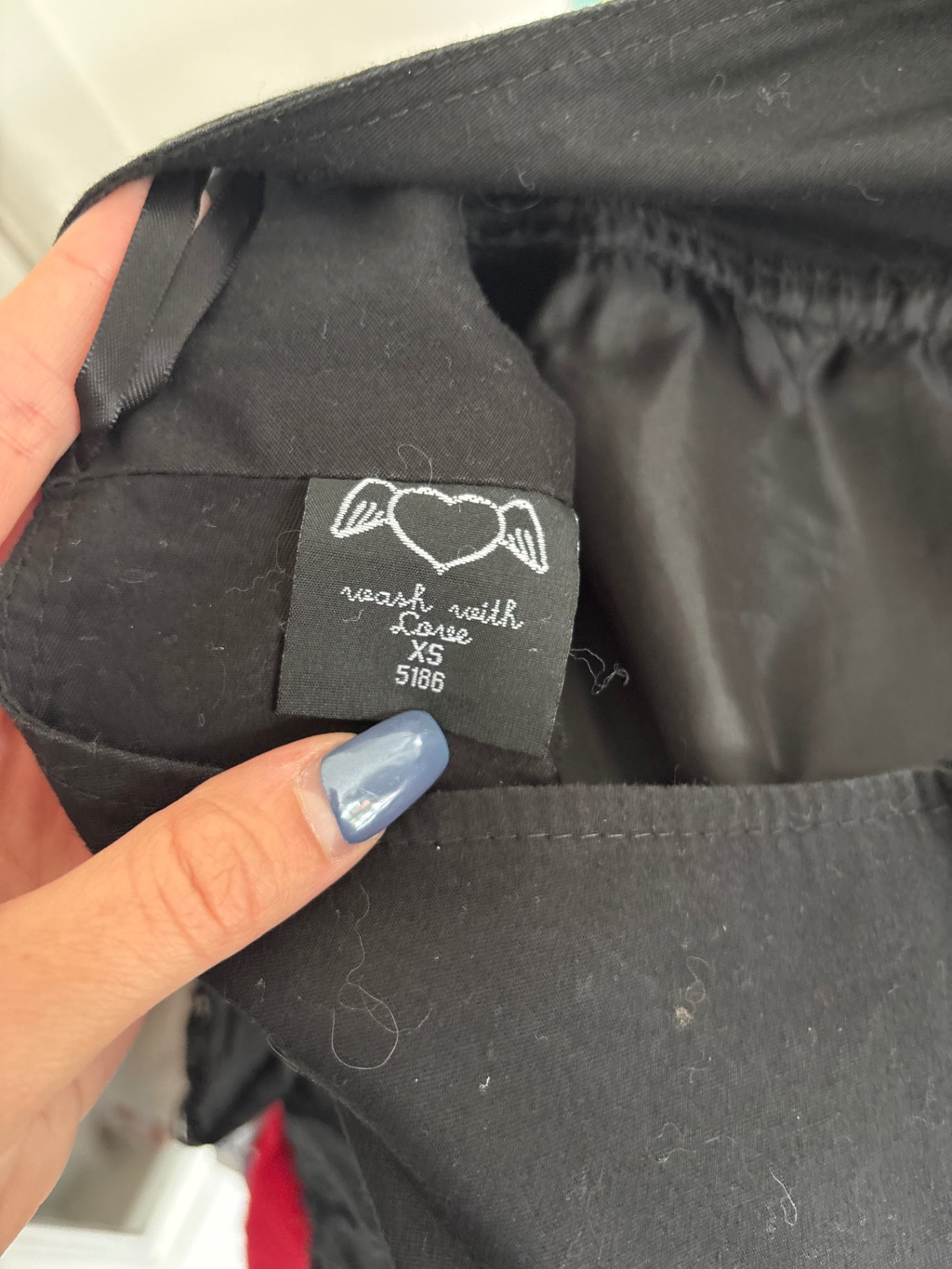 Black mini skirt with mesh and lace trim size XS