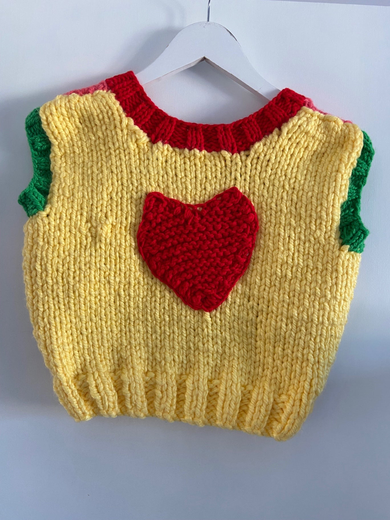 Rainbow Stripe Heart Tank