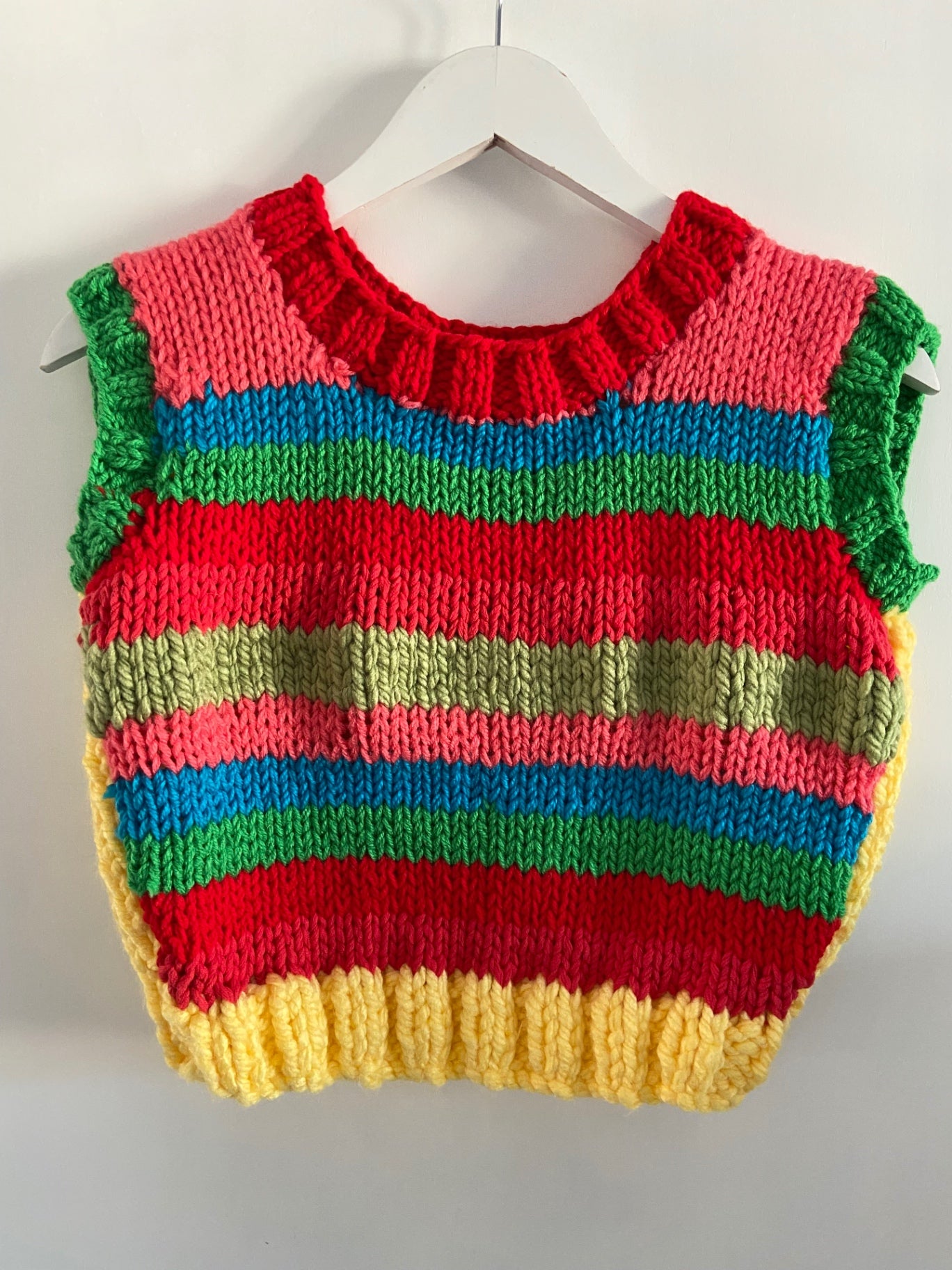 Rainbow Stripe Heart Tank