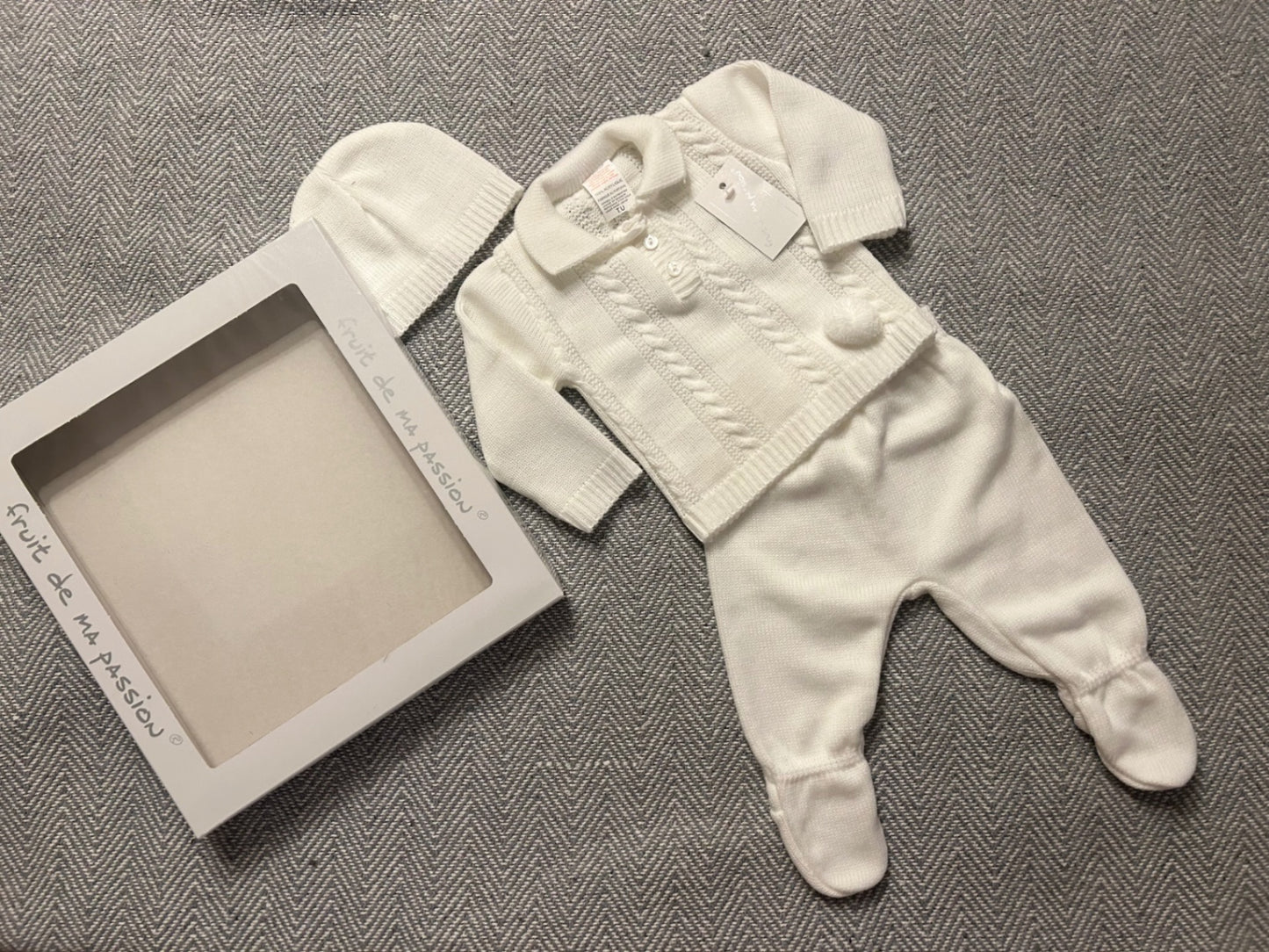 0-3m White Three Piece Box Set