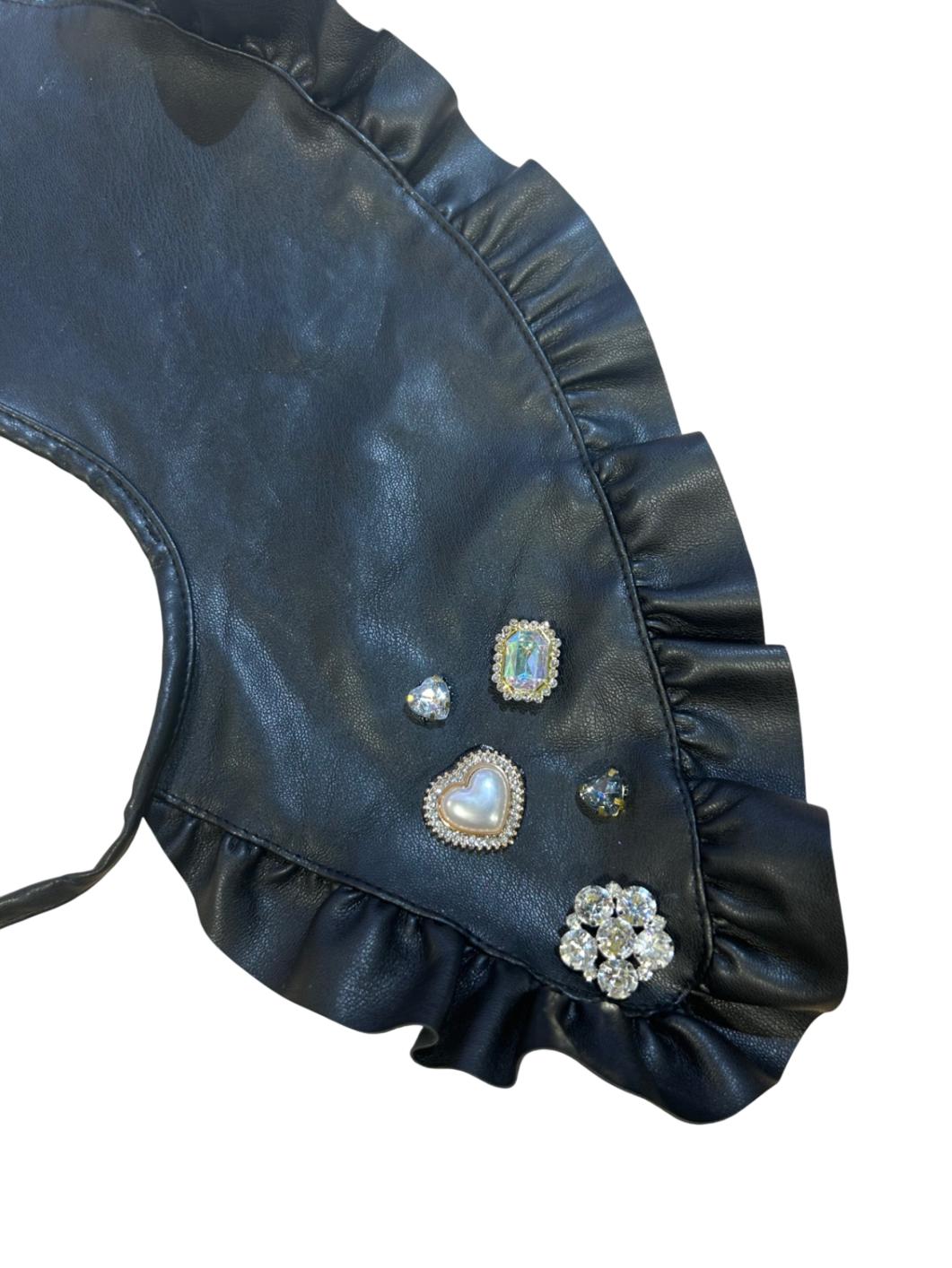 Reworked Faux Leather Collar