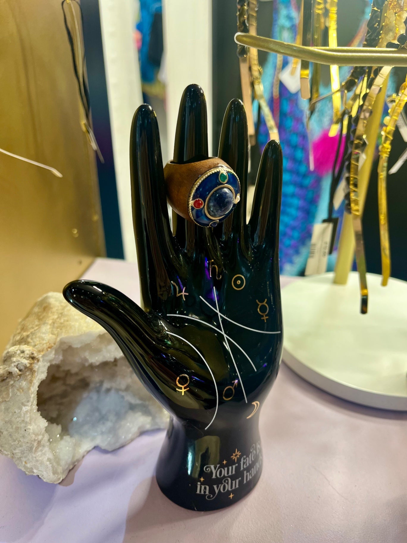 Celestial Alignment Sodalite & Wood Ring