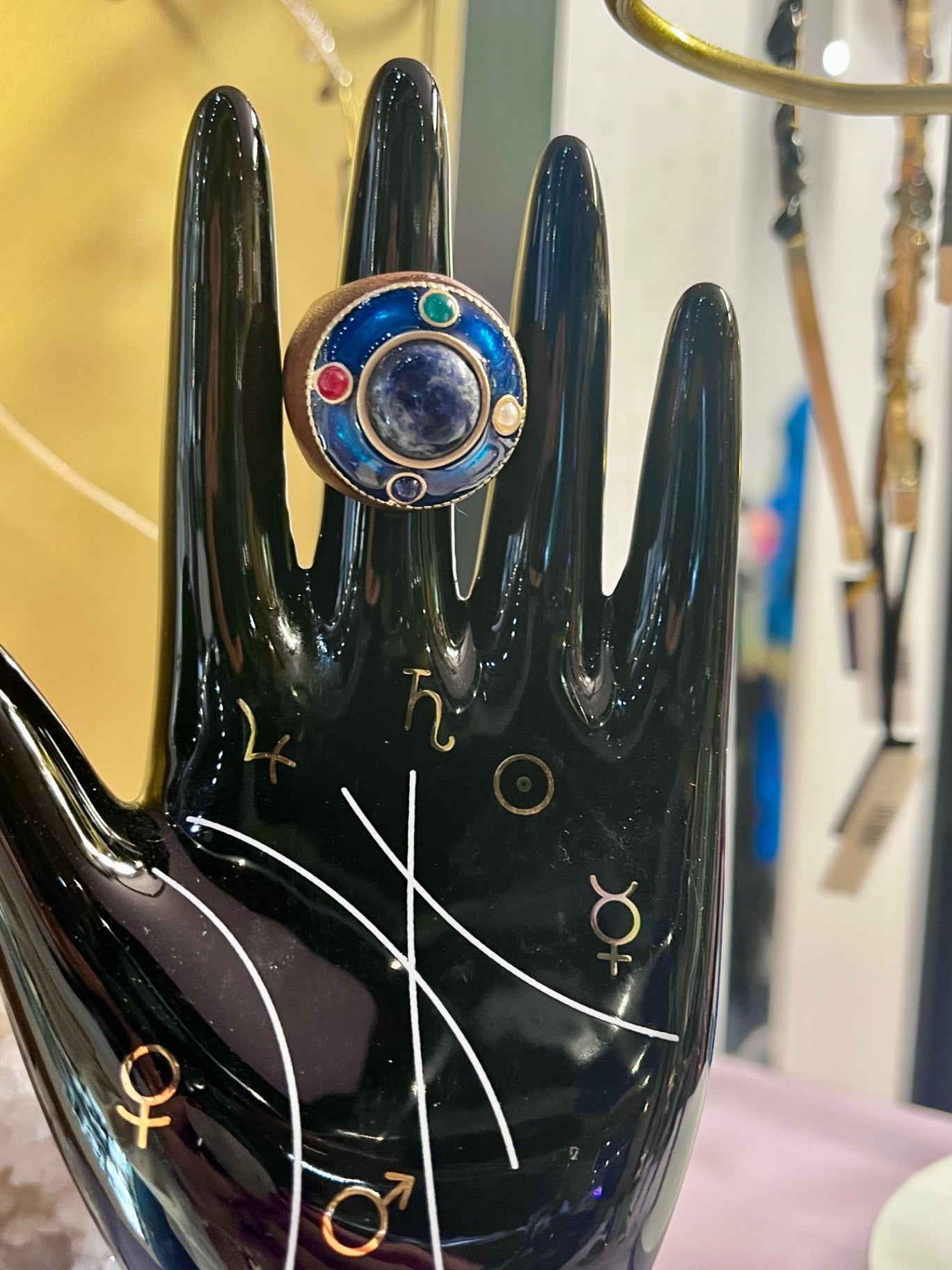 Celestial Alignment Sodalite & Wood Ring