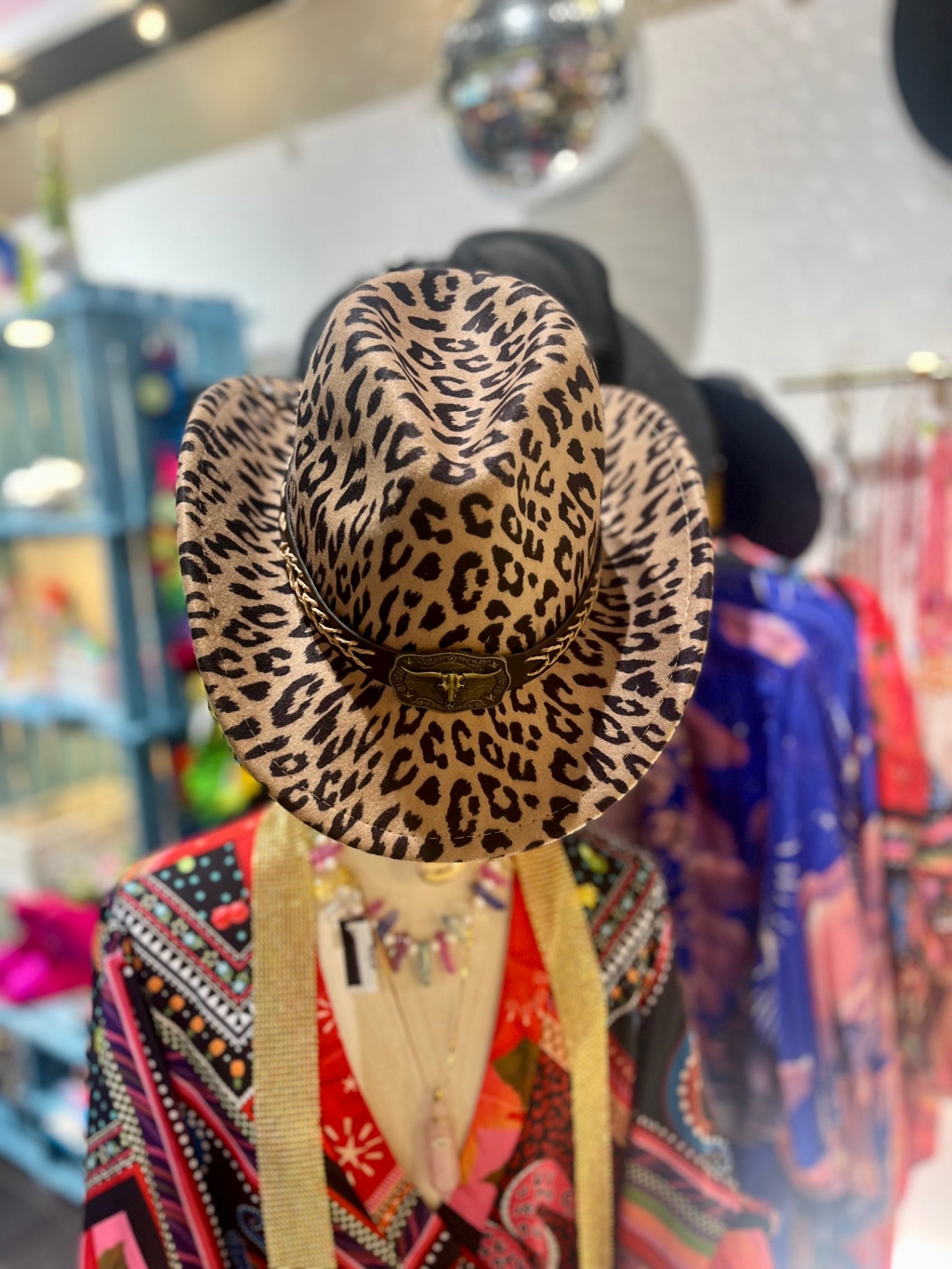🐆 “Cosmic Cowgirl” Leopard Hat