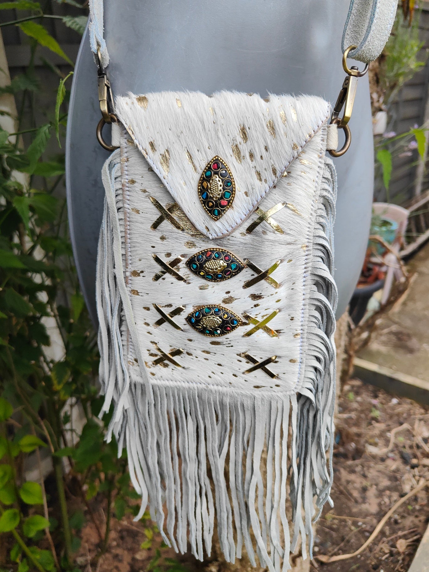 Yellowstone mobile bag - cream/white