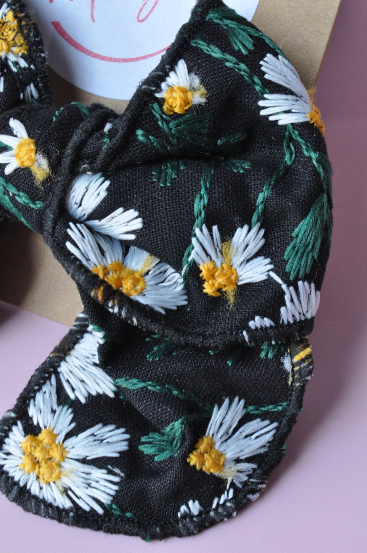 Floral Embroidered Hair Clip