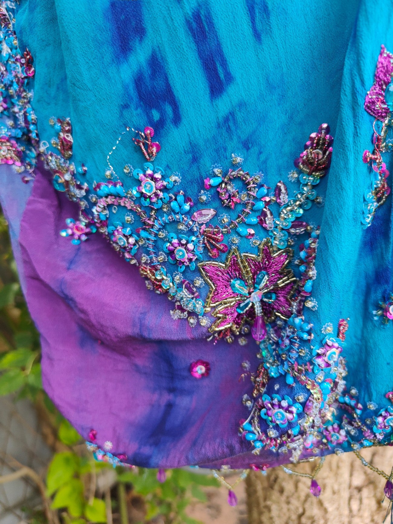 Mykonos jewel sari waistcoat / gilet /oversized