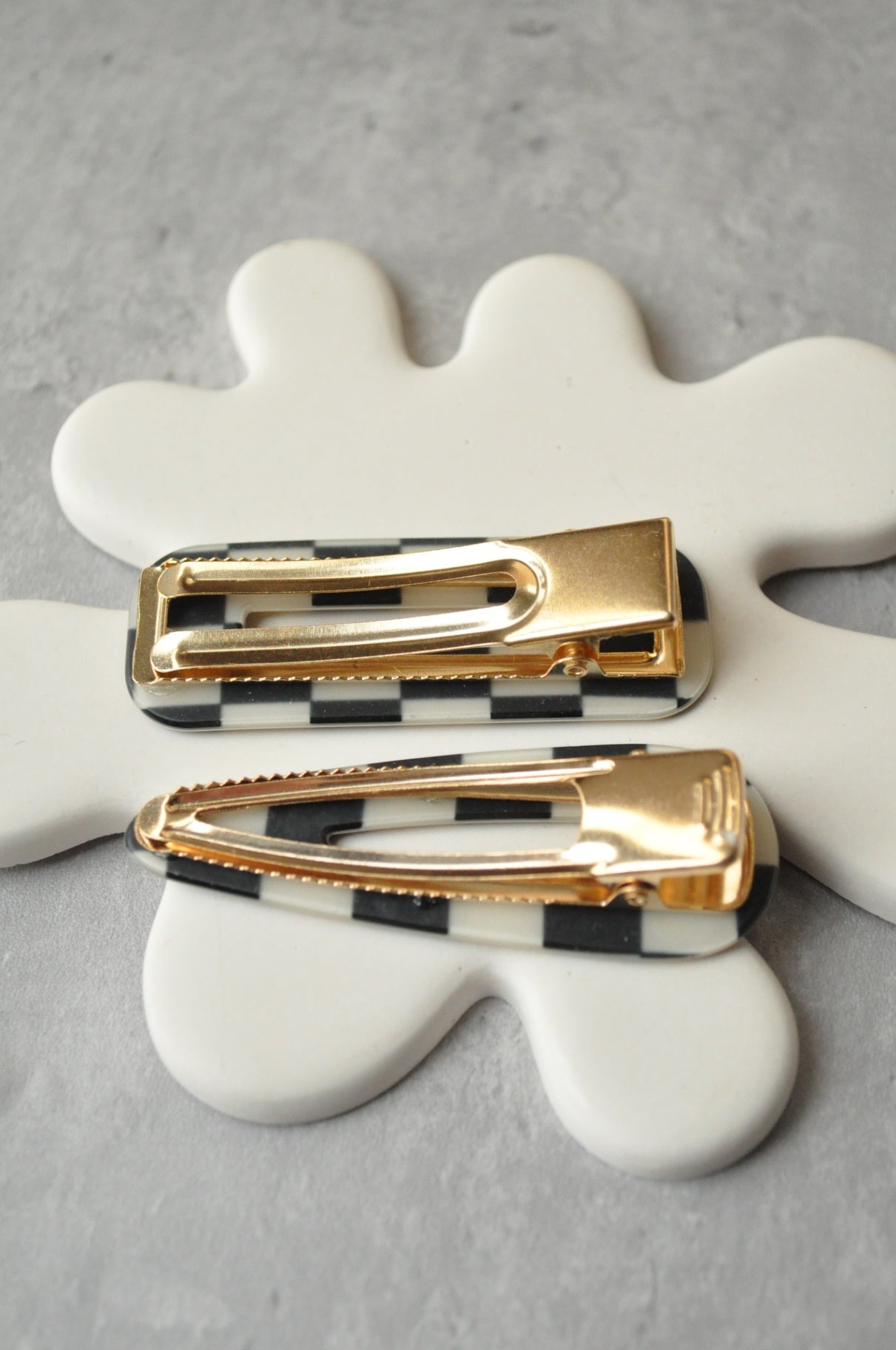 Checkered Duo Hair Clips