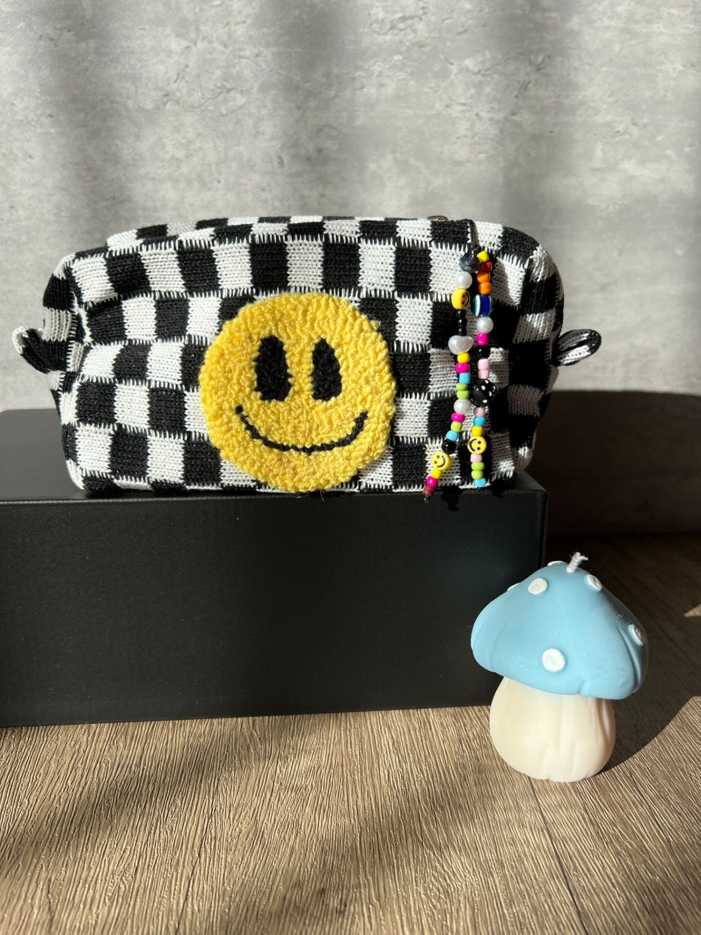 Black Checkered Bag