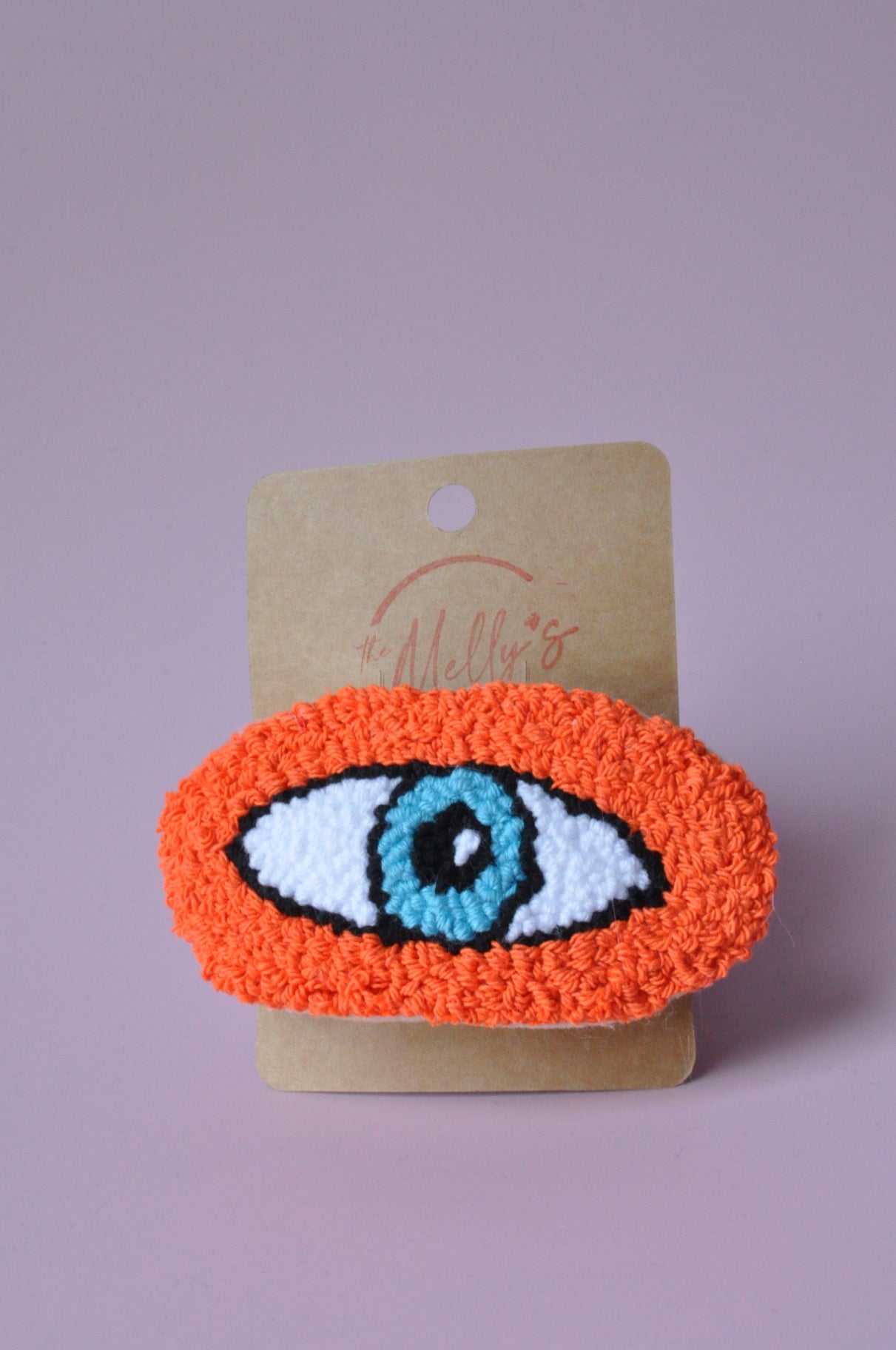 Orange Tufted Hair Clip