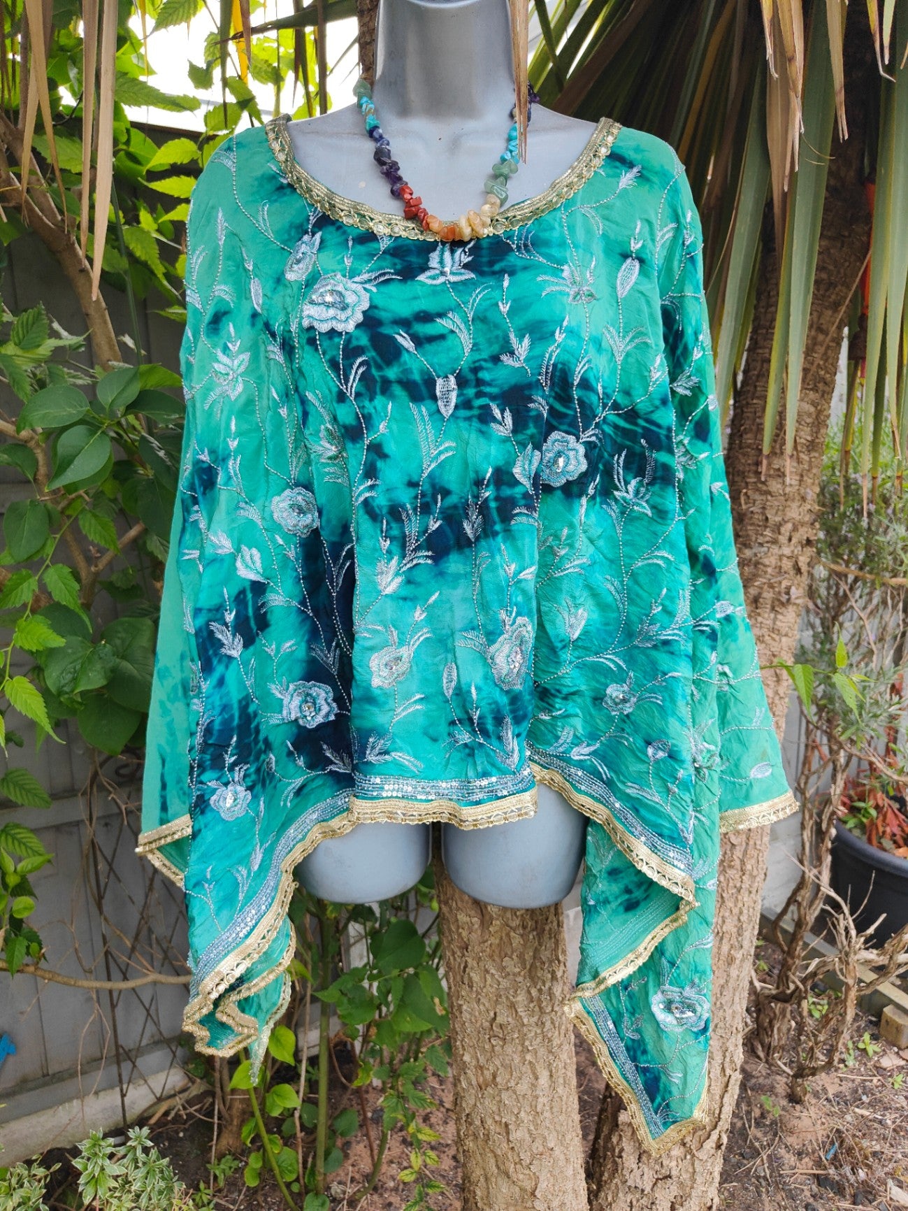 Poncho top / Woodstock -greens
