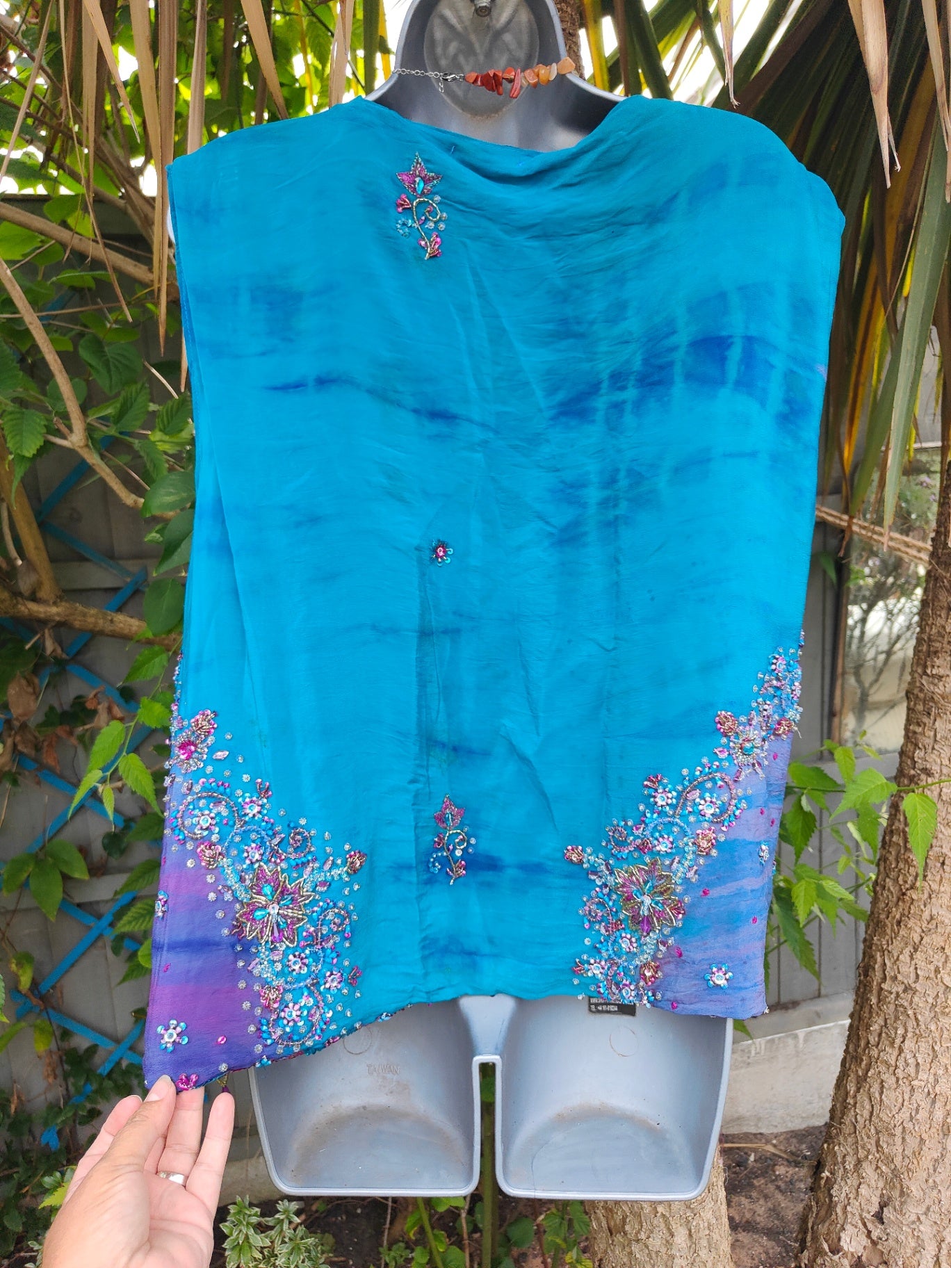 Mykonos jewel sari waistcoat / gilet /oversized