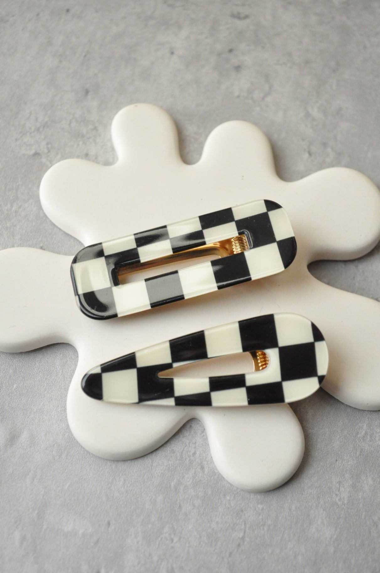 Checkered Duo Hair Clips