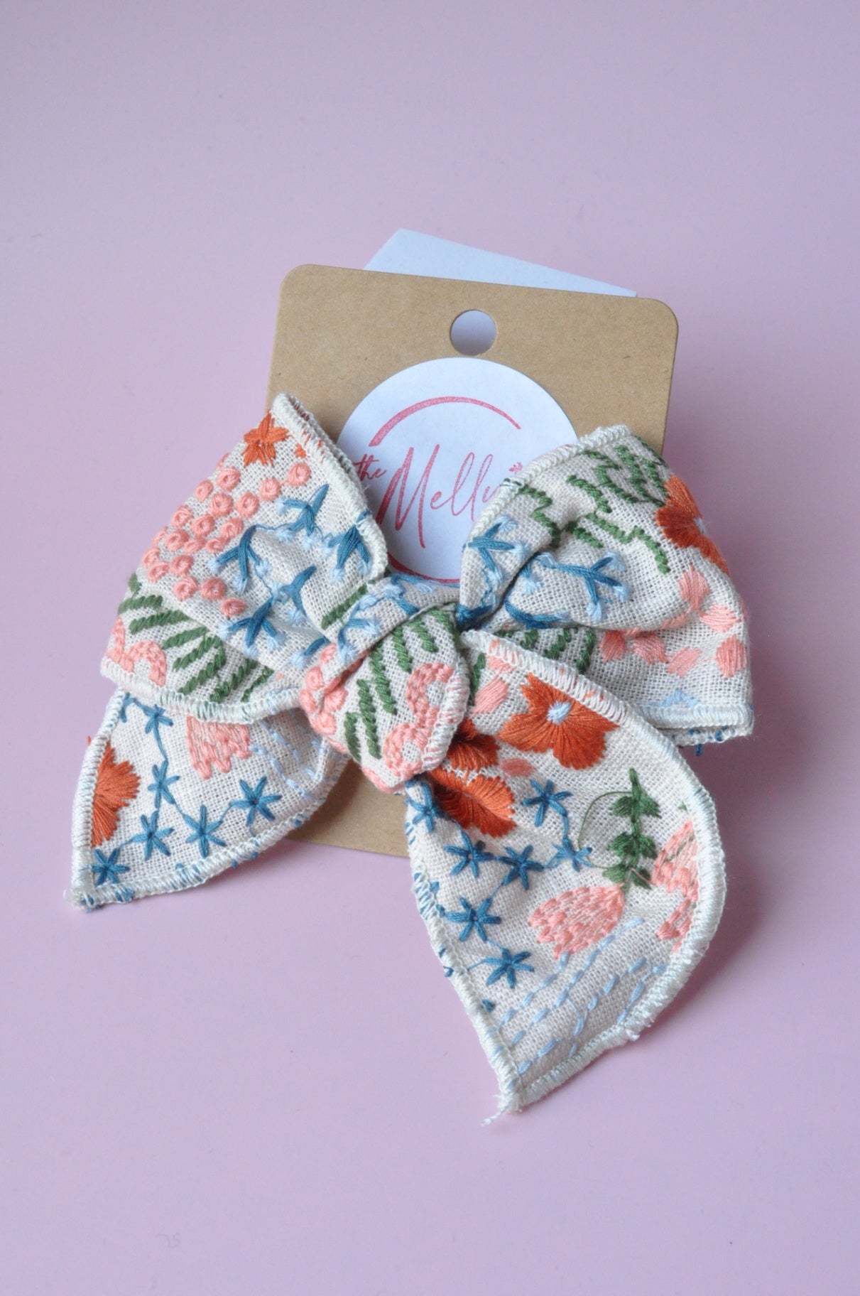 Floral Bow Hair Clip