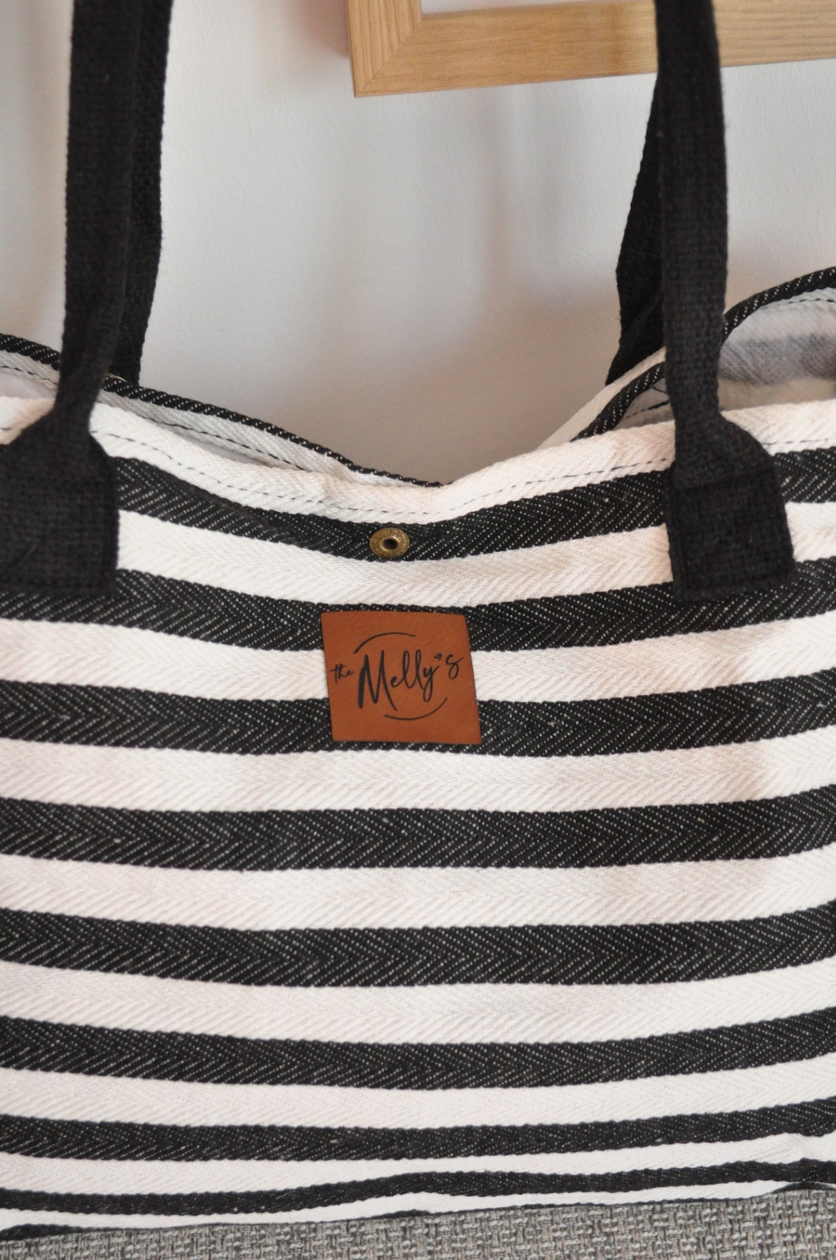 Colourful Striped Tufted Bag