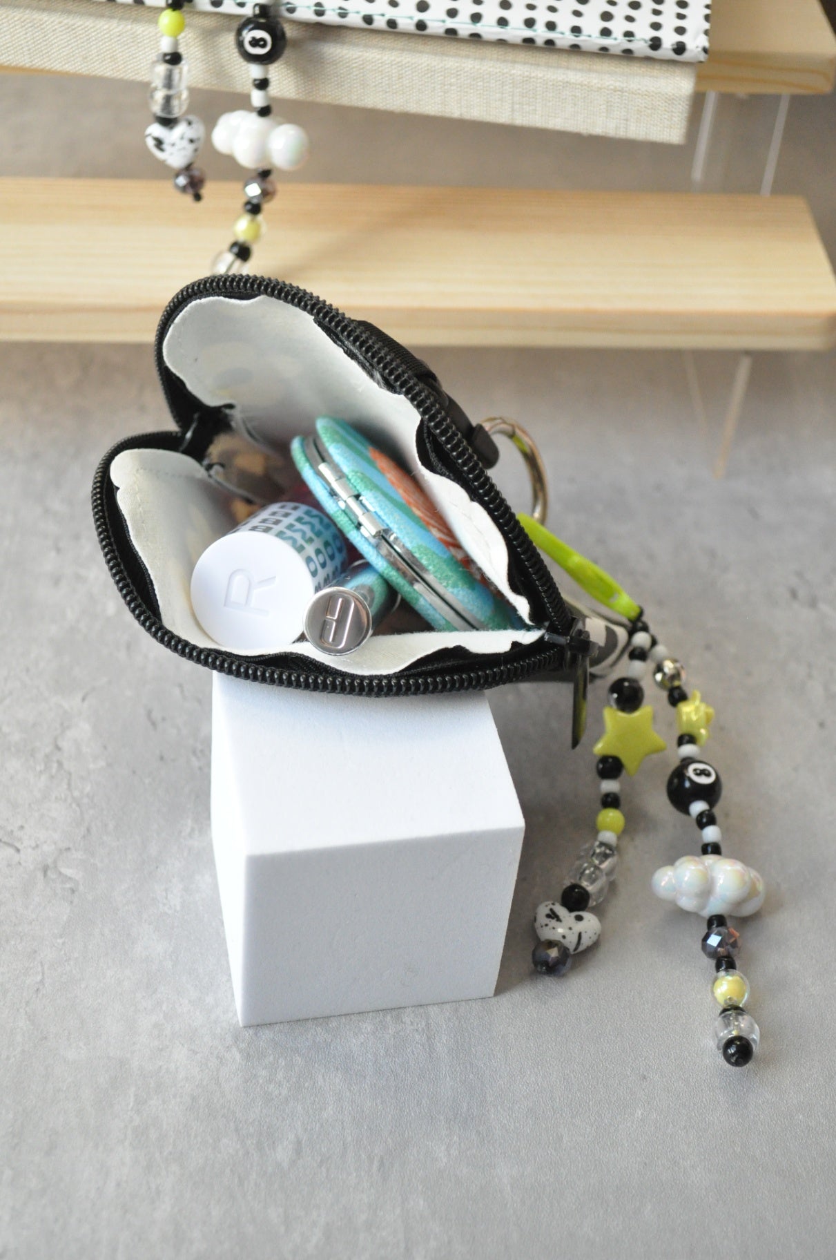 Floral Pouch Bag Charm